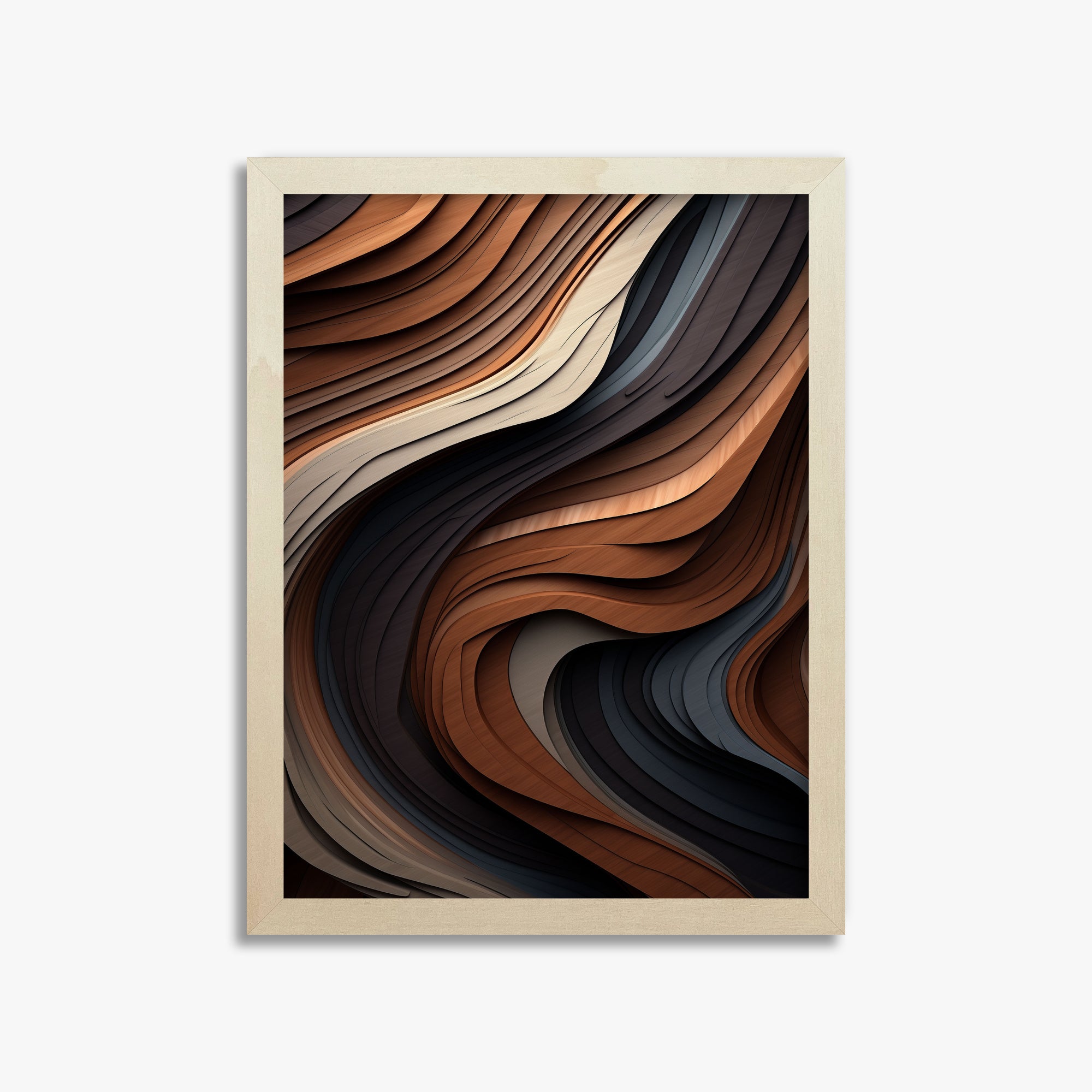 Ebony Swirl, 30x40cm Framed Poster With Lime Wood Frame