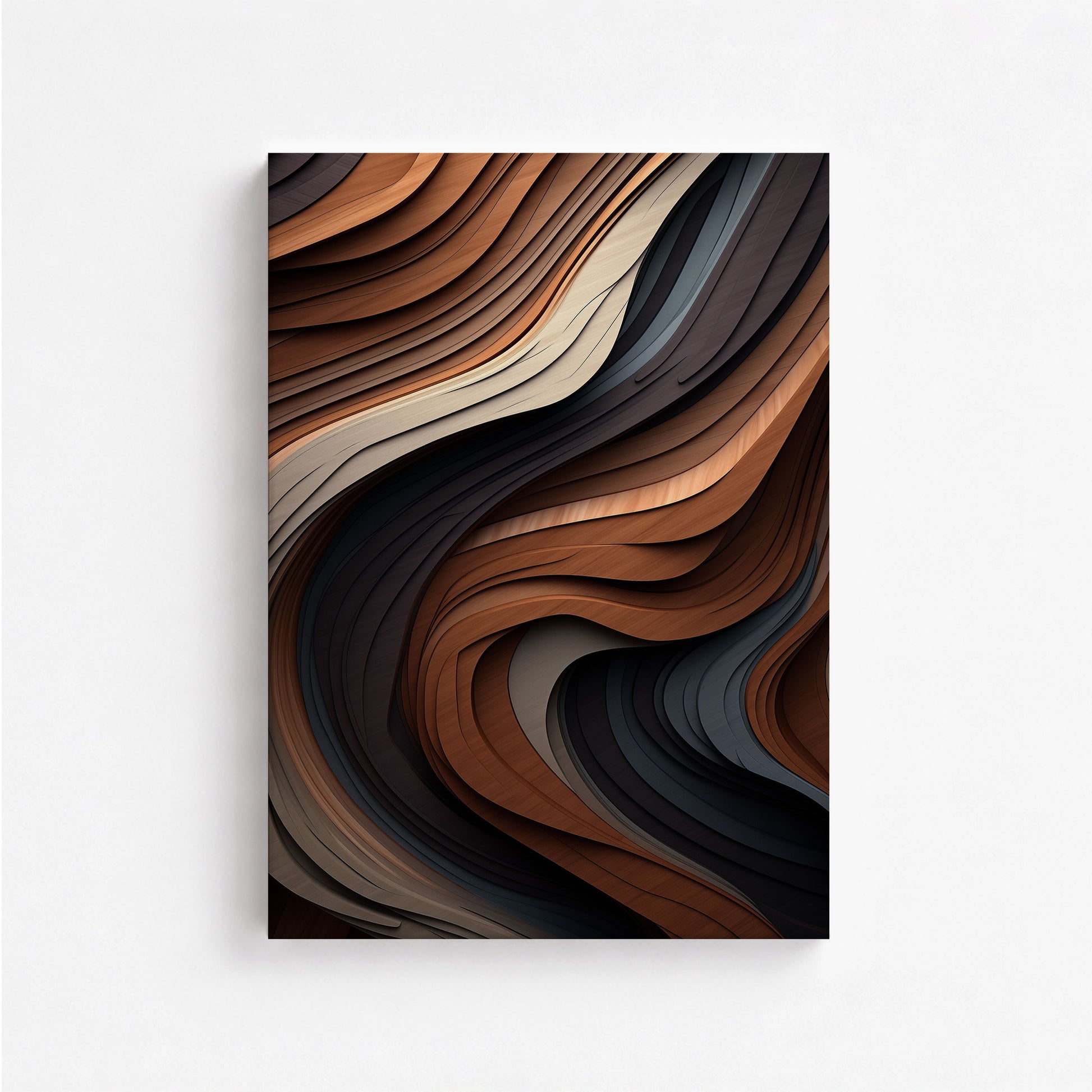 Ebony Swirl, 50x70cm Satin Canvas Poster