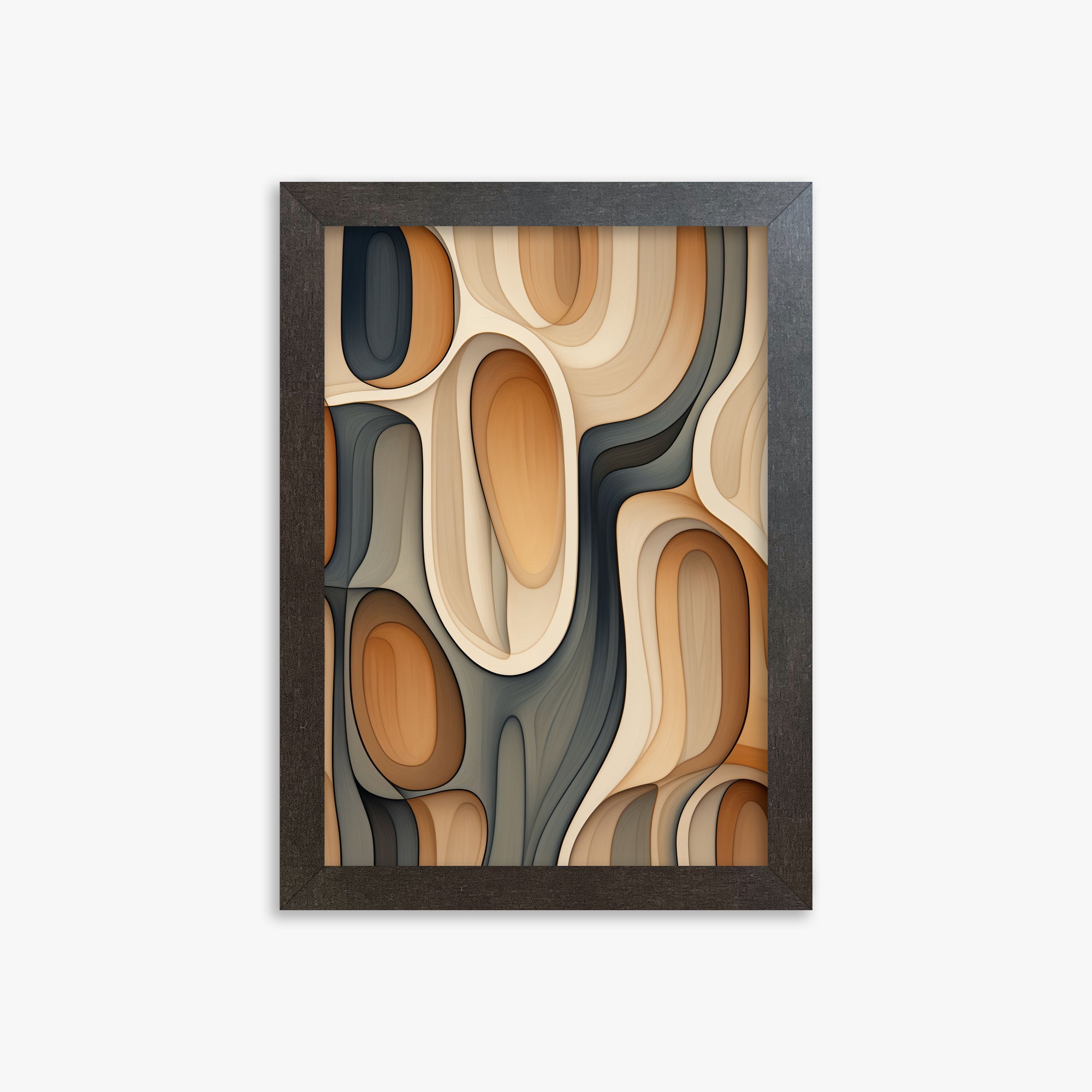 Cell Matrix, 21x30cm Framed Poster With Espresso Frame