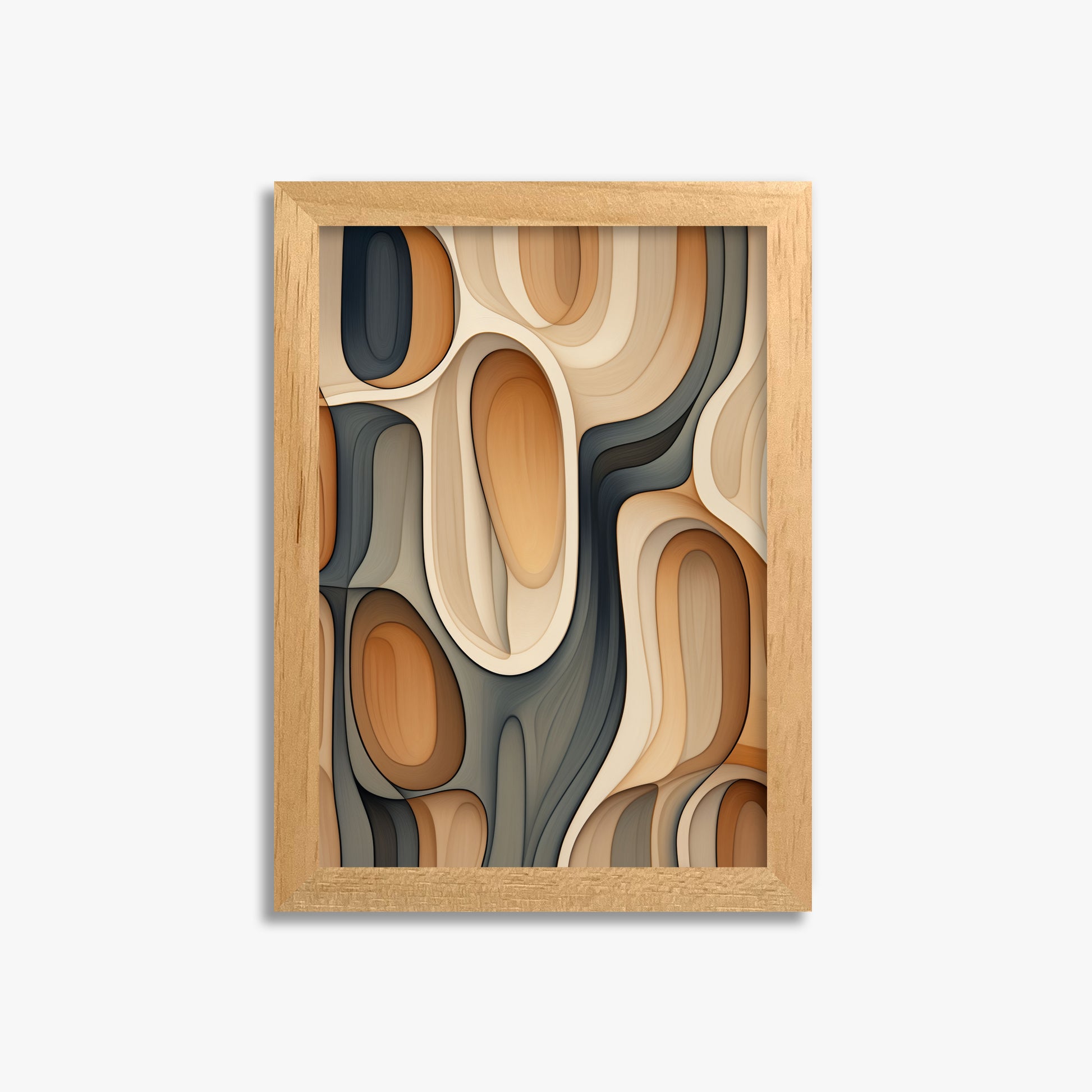 Cell Matrix, 21x30cm Framed Poster With Oak Frame