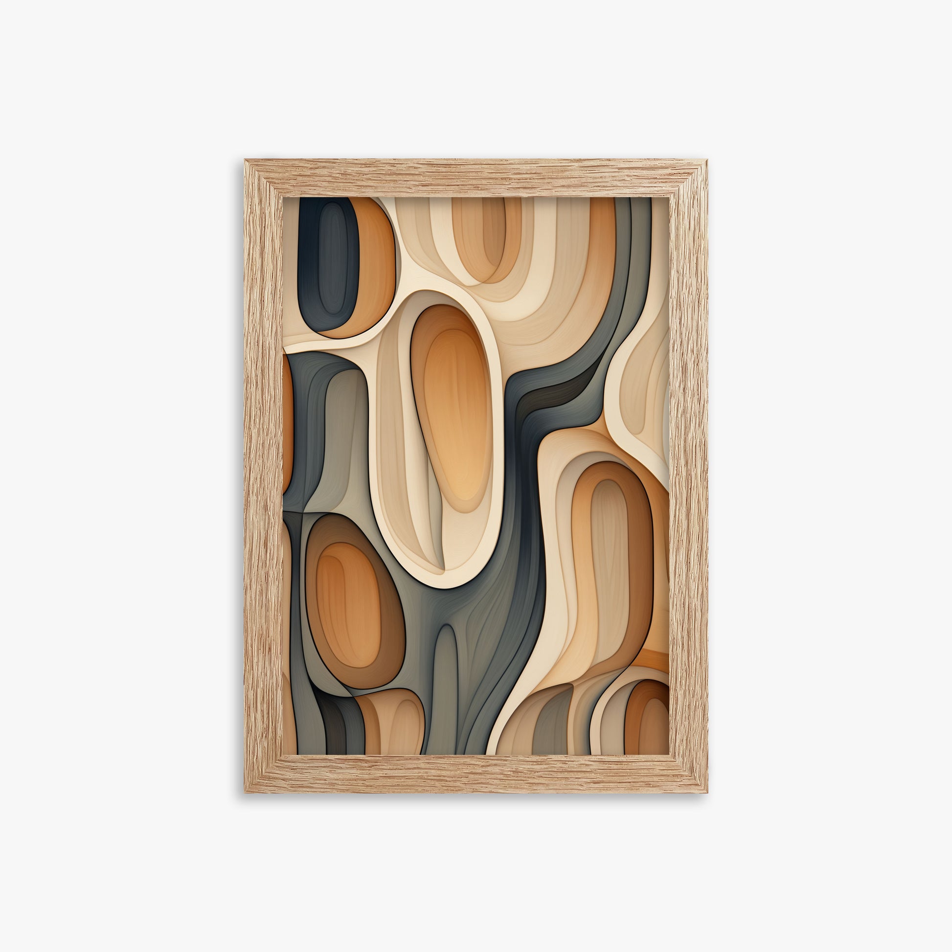 Cell Matrix, 21x30cm Framed Poster With Raw Oak Frame