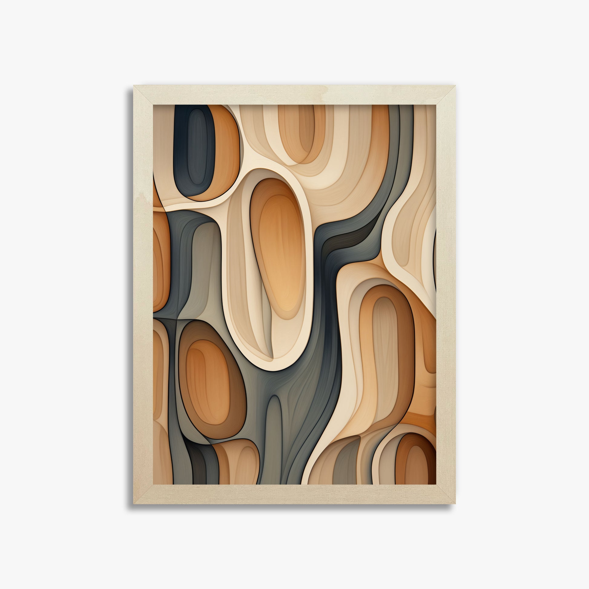 Cell Matrix, 30x40cm Framed Poster With Lime Wood Frame
