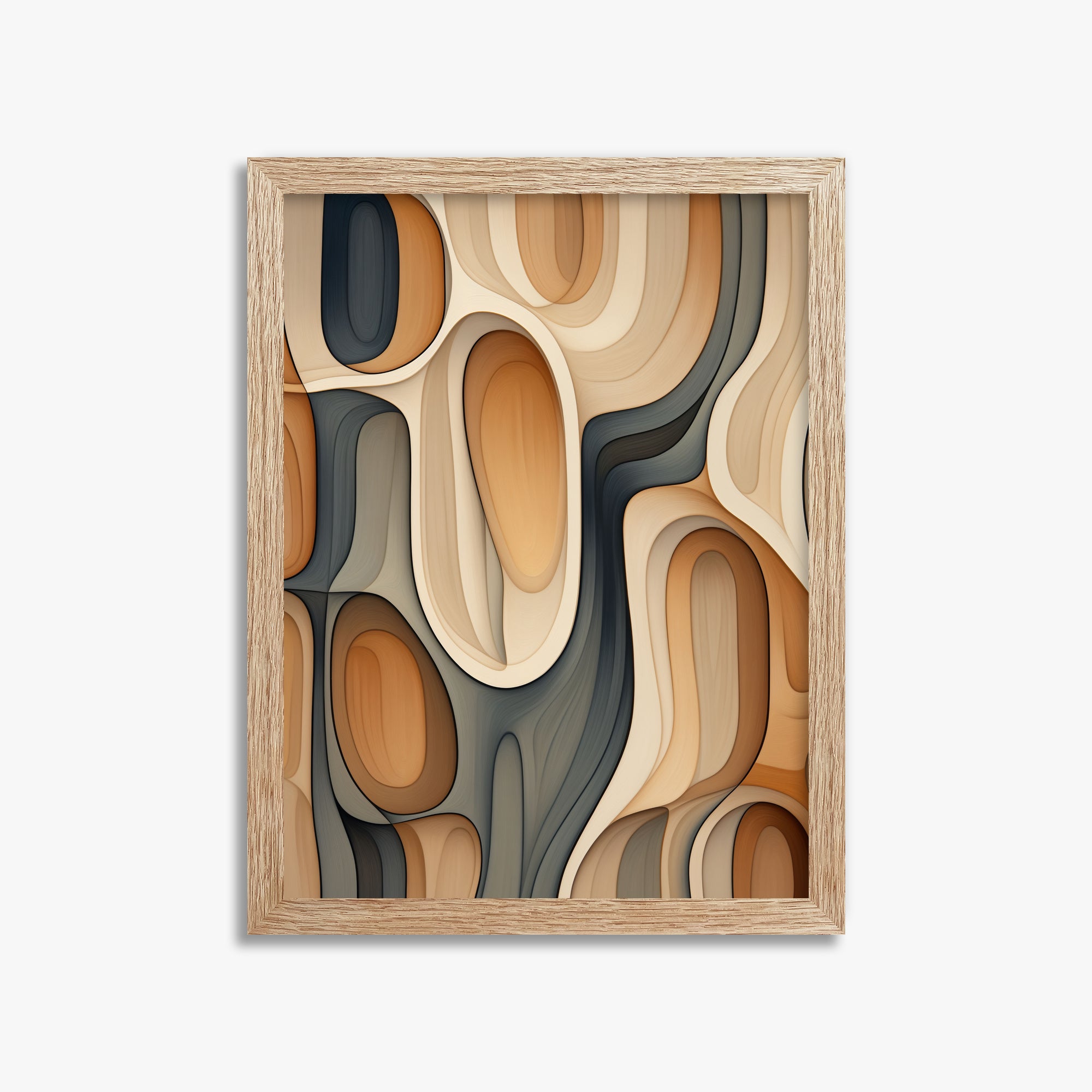Cell Matrix, 30x40cm Framed Poster With Raw Oak Frame