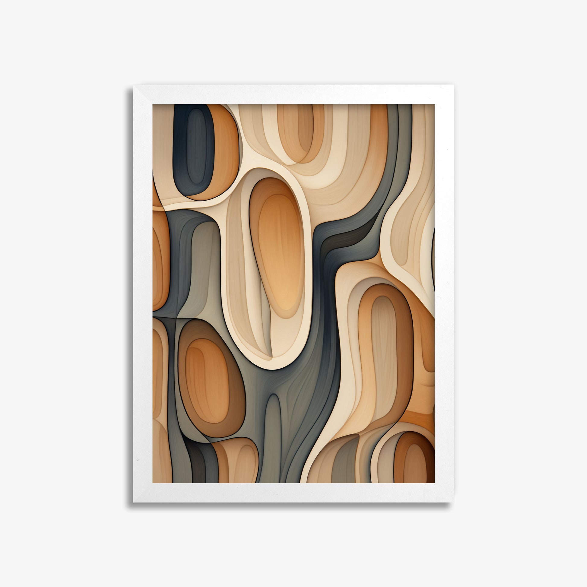 Cell Matrix, 30x40cm Framed Poster With White Frame