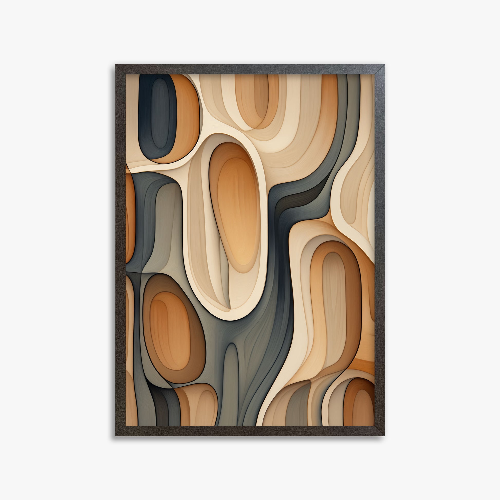 Cell Matrix, 50x70cm Framed Poster With Espresso Frame