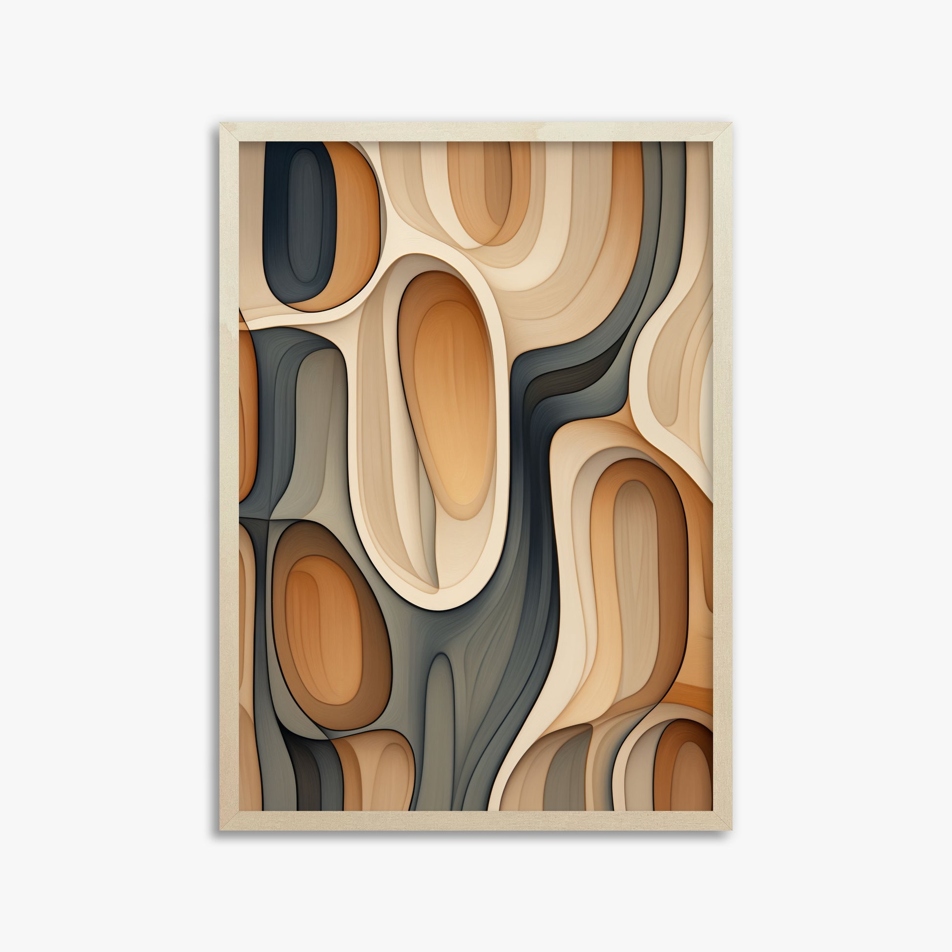 Cell Matrix, 50x70cm Framed Poster With Lime Wood Frame
