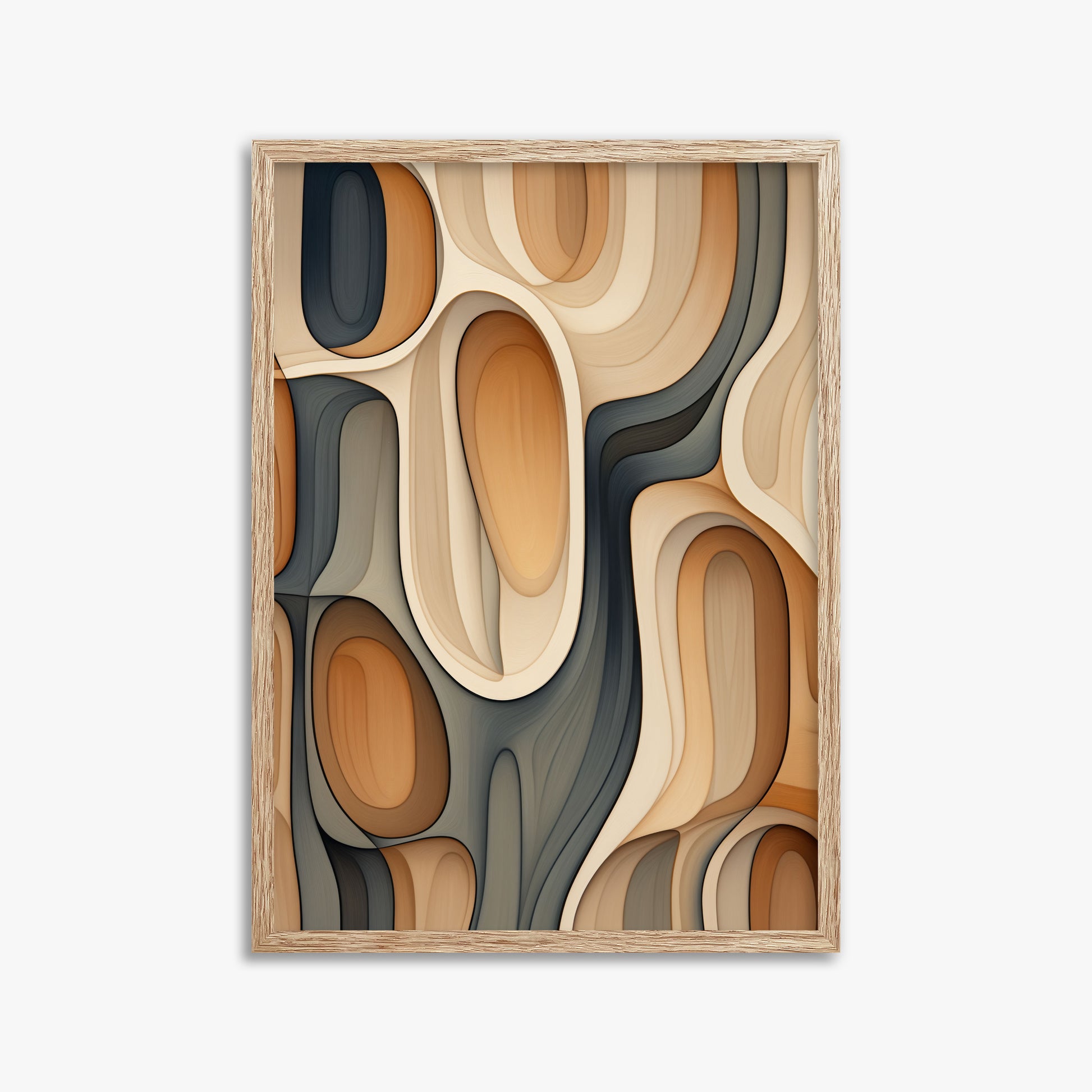 Cell Matrix, 50x70cm Framed Poster With Raw Oak Frame
