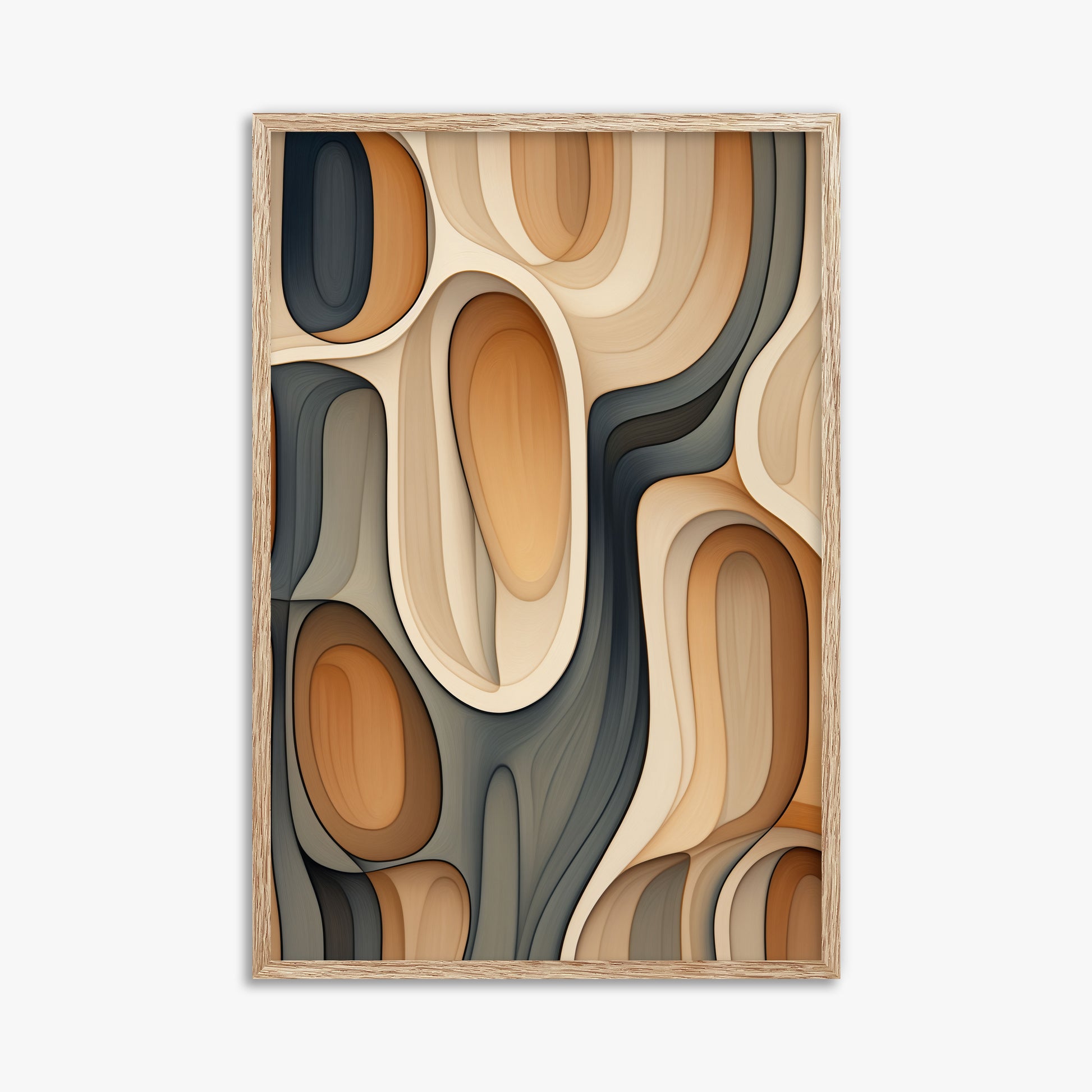 Cell Matrix, 61x91cm Framed Poster With Raw Oak Frame