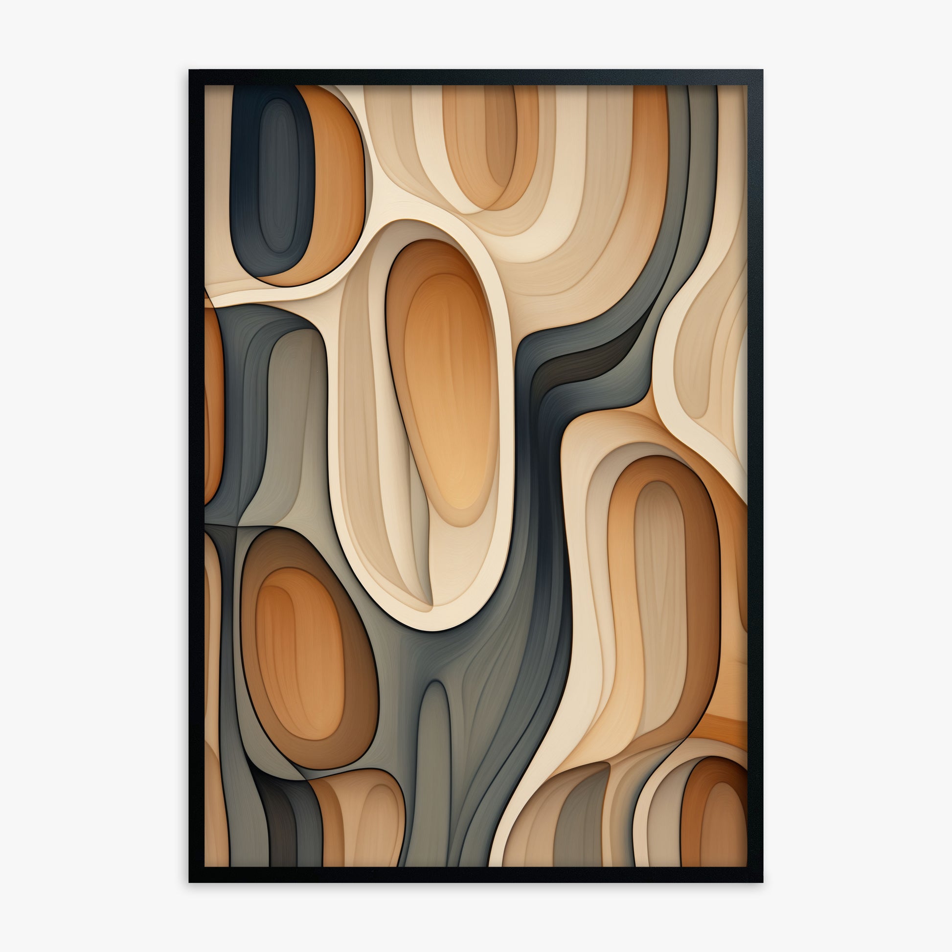 Cell Matrix, Black Framed Poster With Black Frame