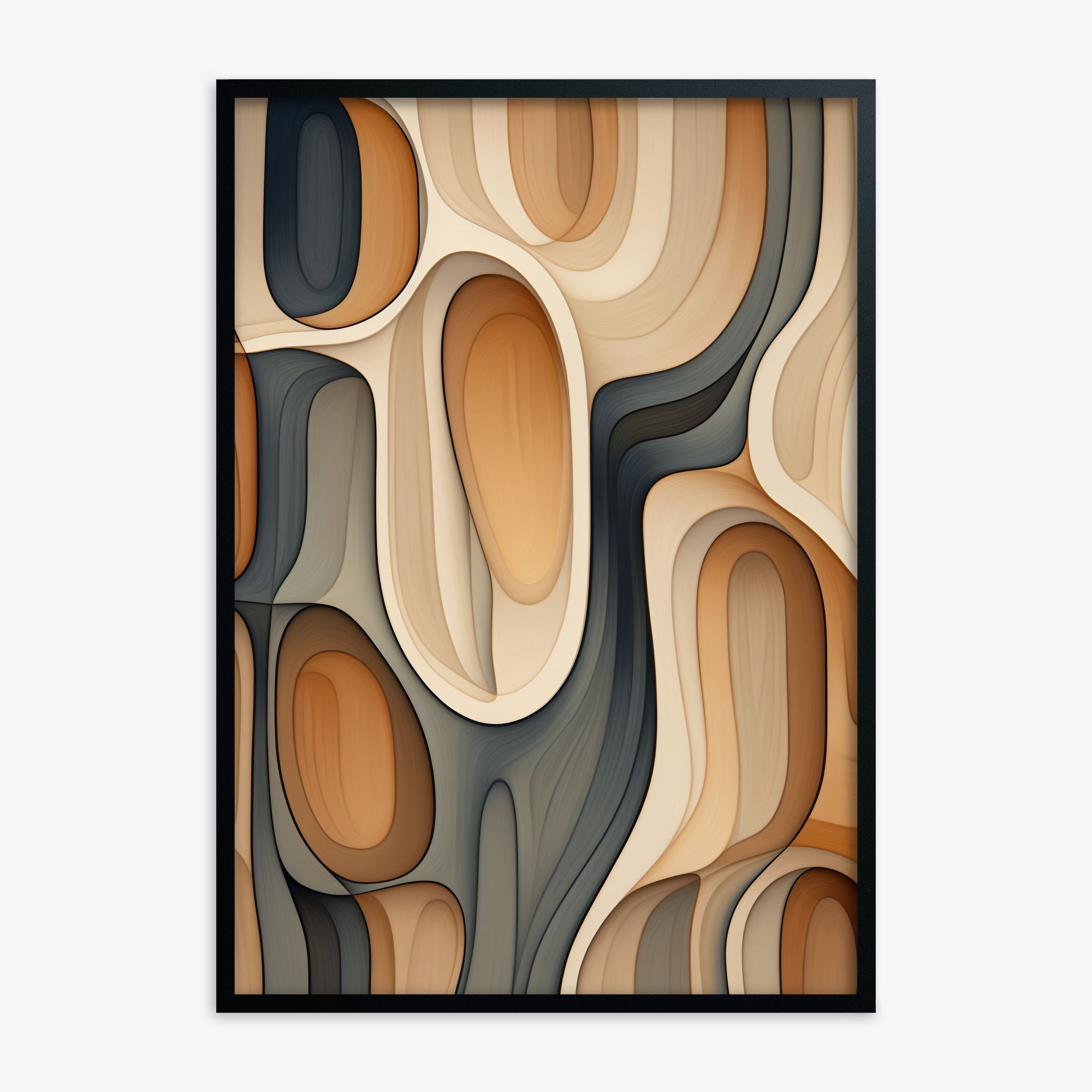 Cell Matrix, Black Framed Poster With Black Frame