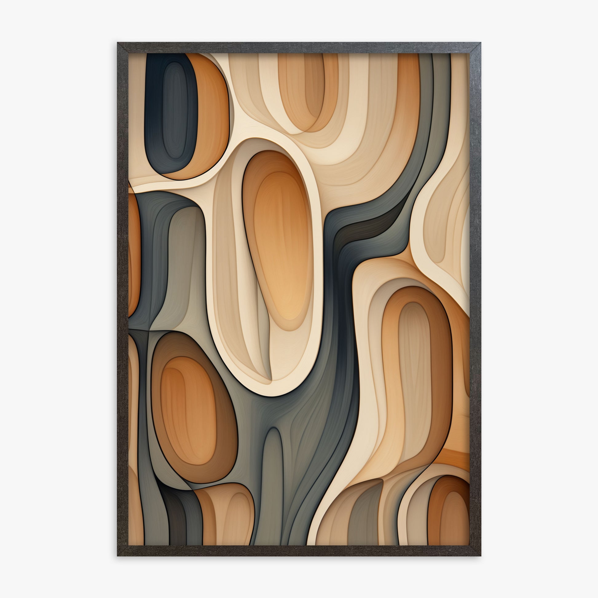 Cell Matrix, 70x100cm Framed Poster With Espresso Frame