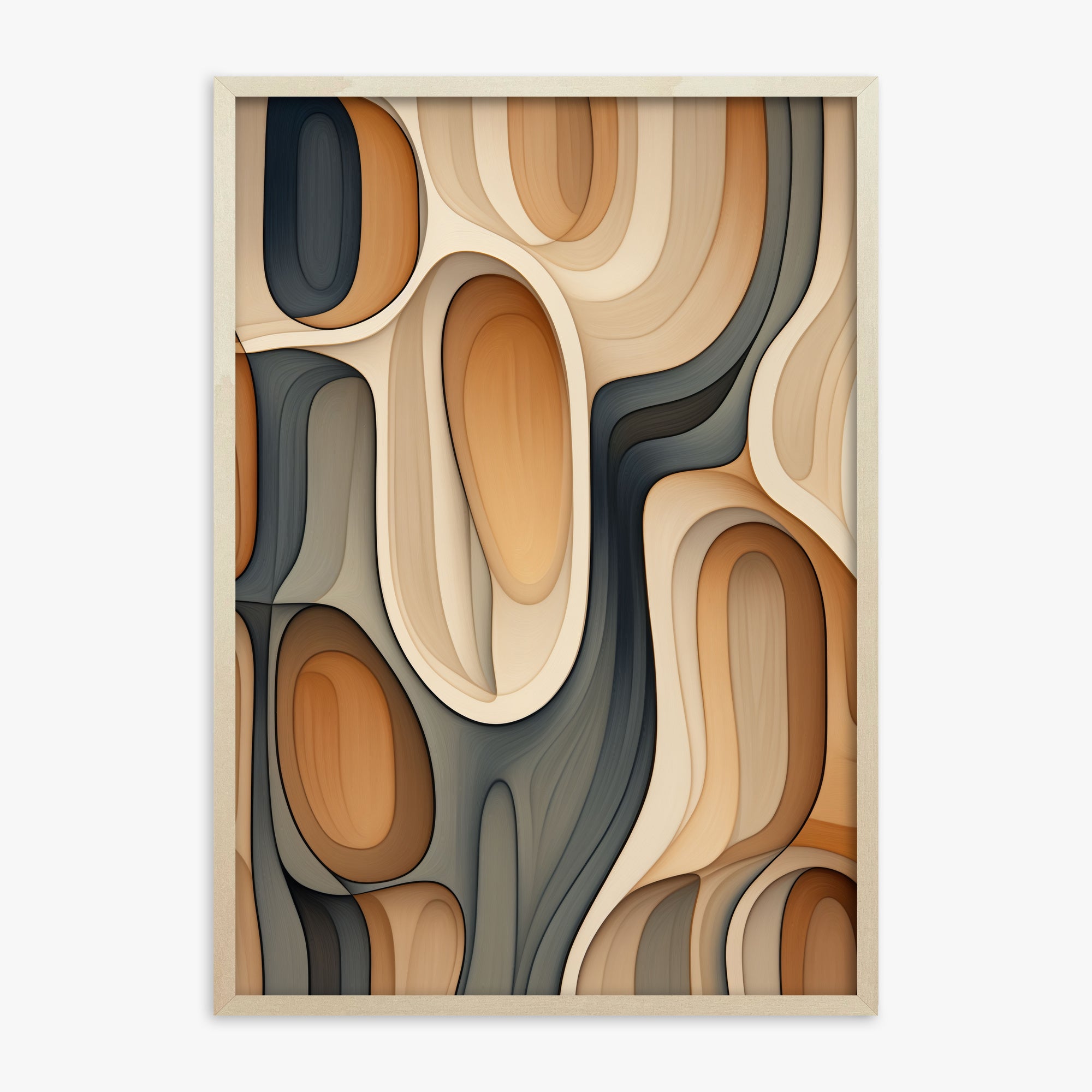 Cell Matrix, 70x100cm Framed Poster With Lime Wood Frame