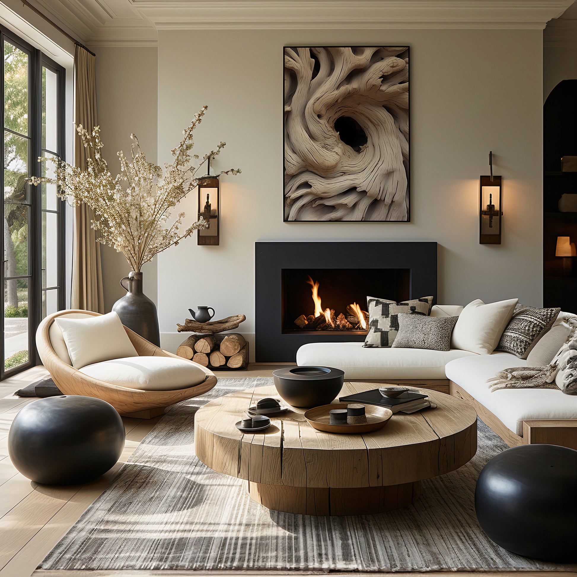 Design Concept No. 39 for Wood Knot Vortex Modern Poster Art