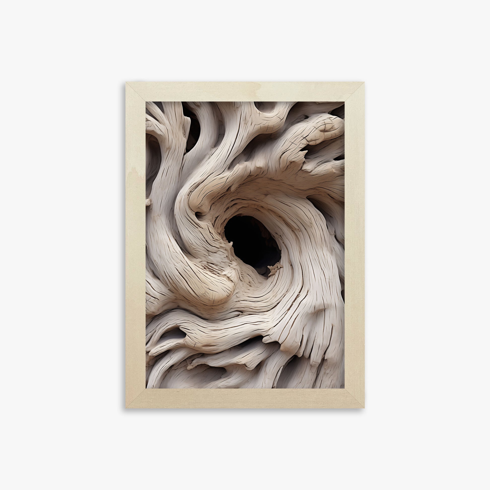 Wood Knot Vortex, 21x30cm Framed Poster With Lime Wood Frame