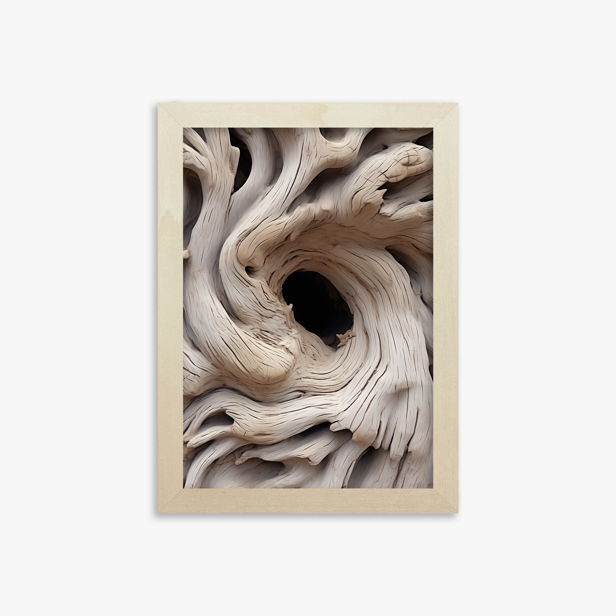 Wood Knot Vortex, 21x30cm Framed Poster With Lime Wood Frame
