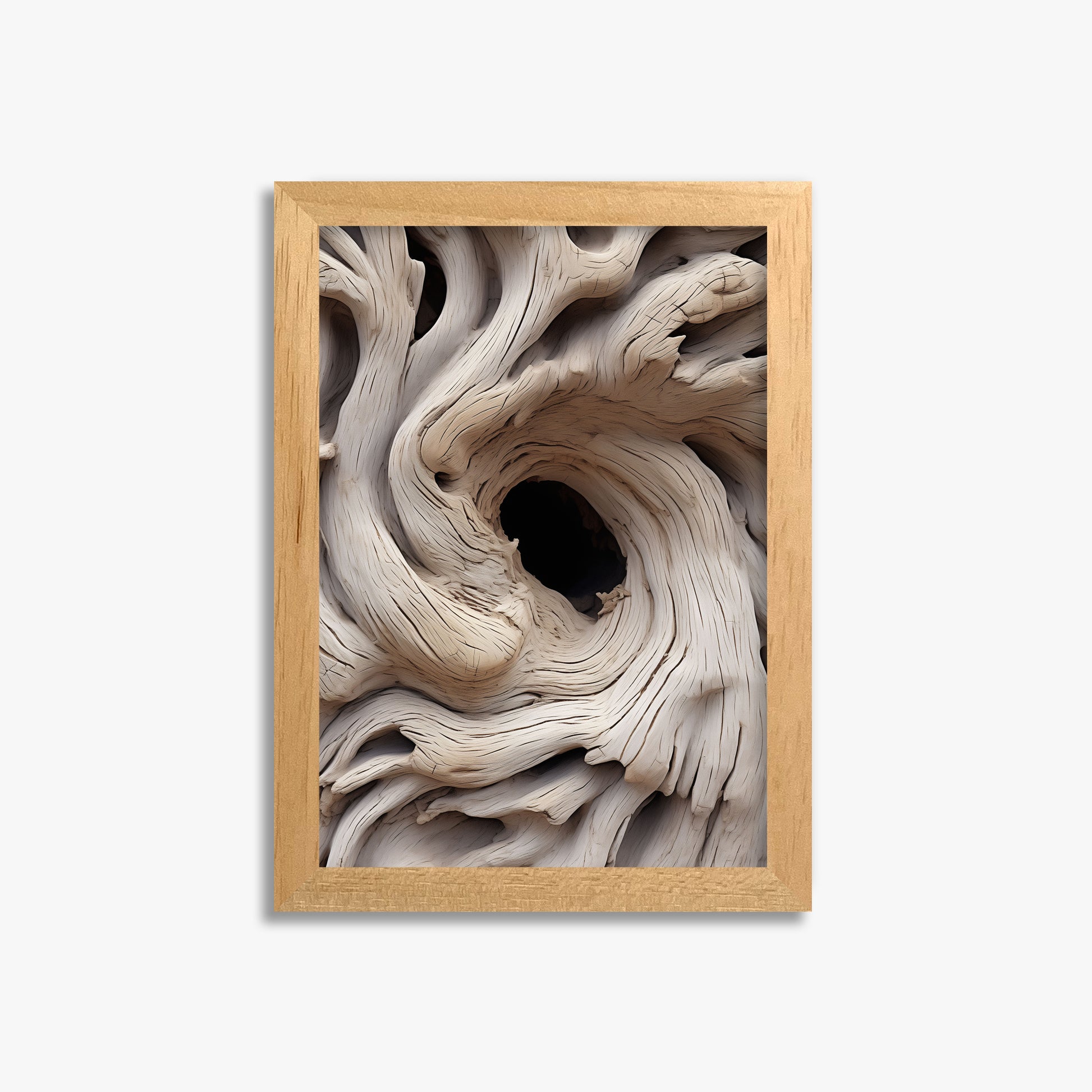 Wood Knot Vortex, 21x30cm Framed Poster With Oak Frame