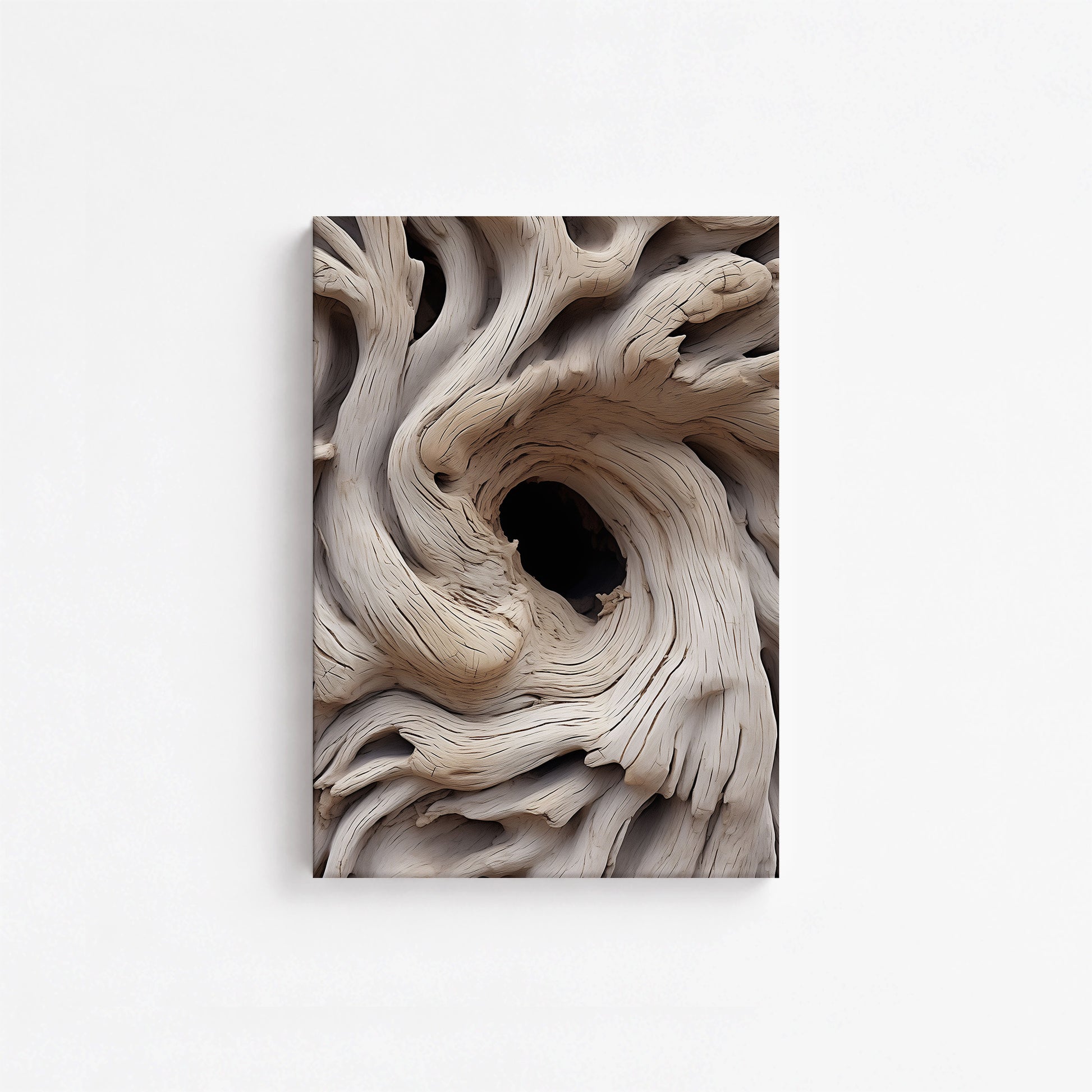 Wood Knot Vortex, 21x30cm Satin Canvas Poster