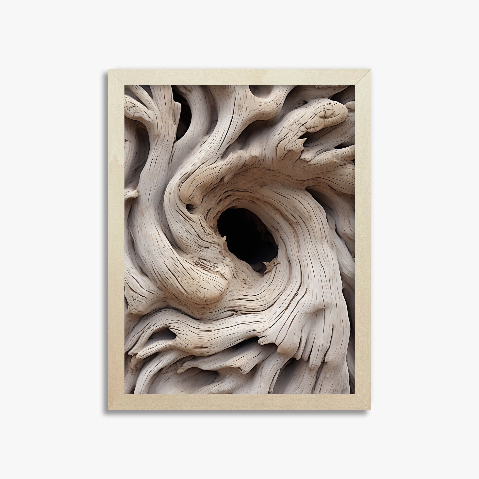 Wood Knot Vortex, 30x40cm Framed Poster With Lime Wood Frame