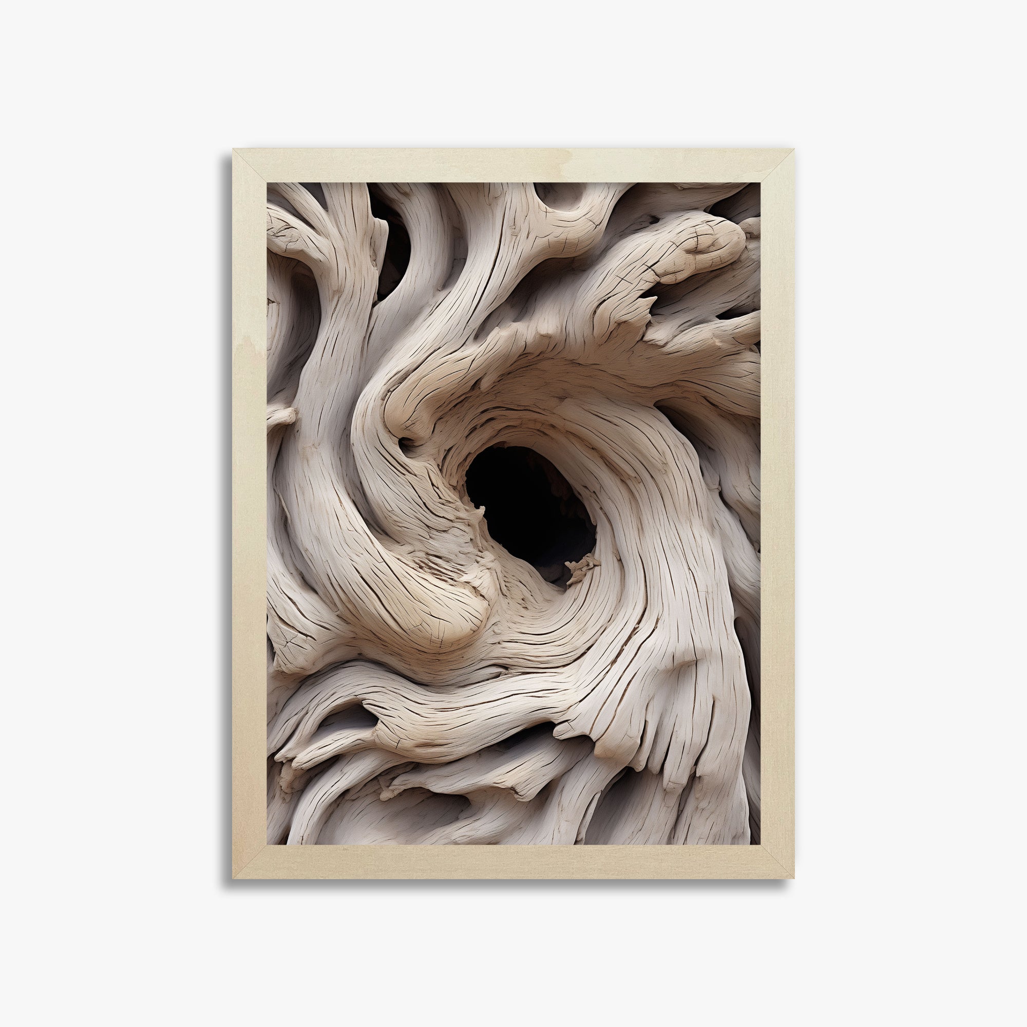 Wood Knot Vortex, 30x40cm Framed Poster With Lime Wood Frame