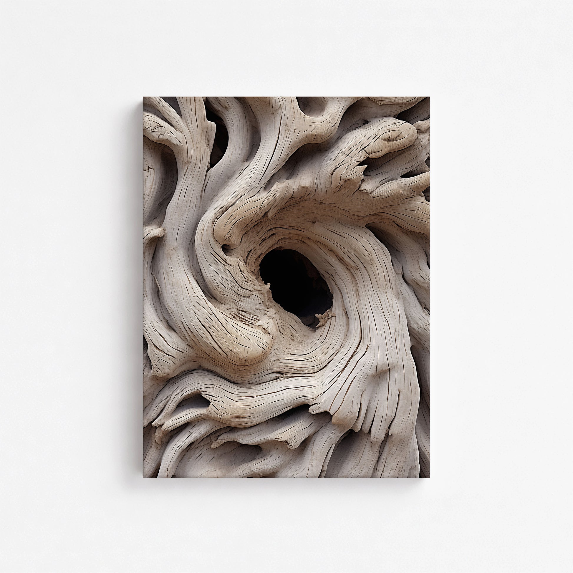 Wood Knot Vortex, 30x40cm Satin Canvas Poster