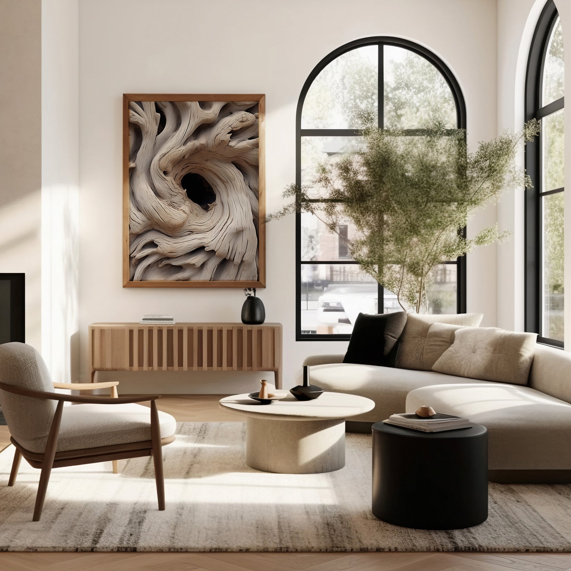 Design Concept No. 40 for Wood Knot Vortex Modern Poster Art