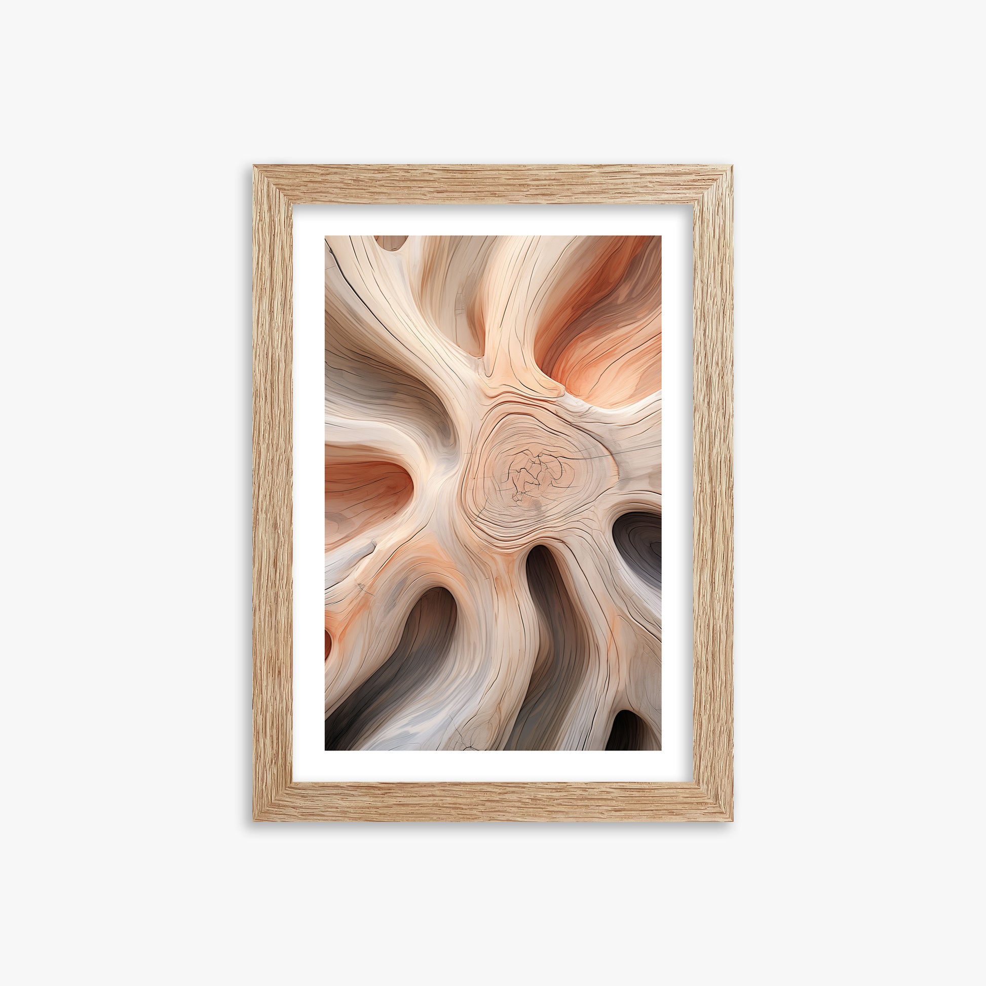 Rustic Twist, 21x30cm Framed Poster With Raw Oak Frame