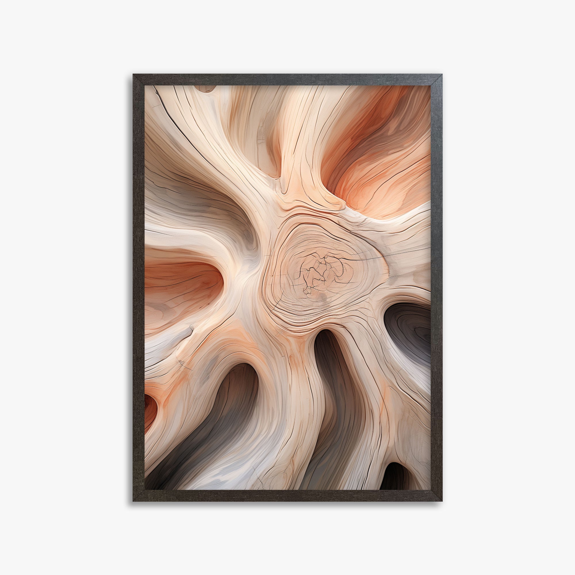 Rustic Twist, 50x70cm Framed Poster With Espresso Frame