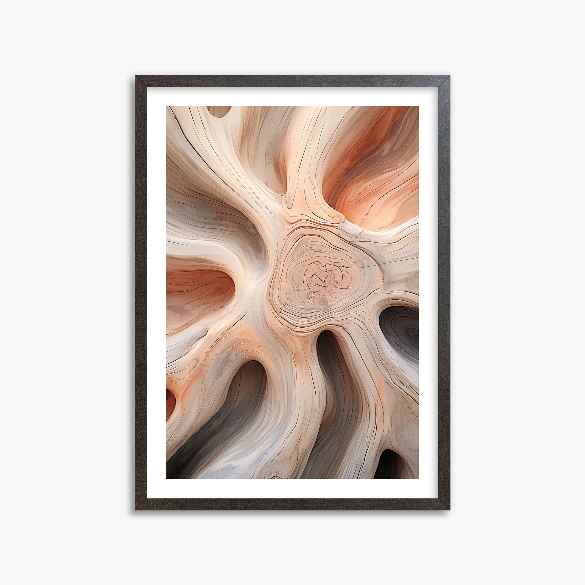 Rustic Twist, 50x70cm Framed Poster With Espresso Frame