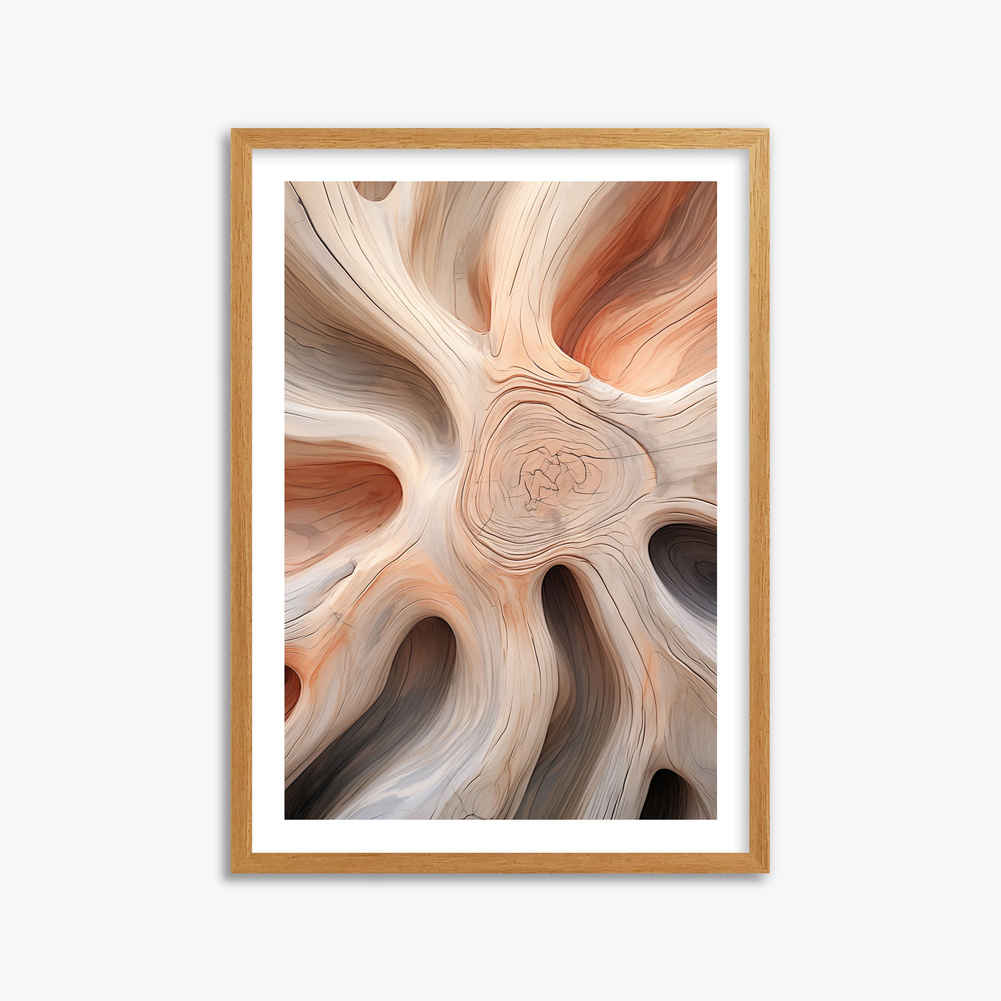 Rustic Twist, 50x70cm Framed Poster With Oak Frame