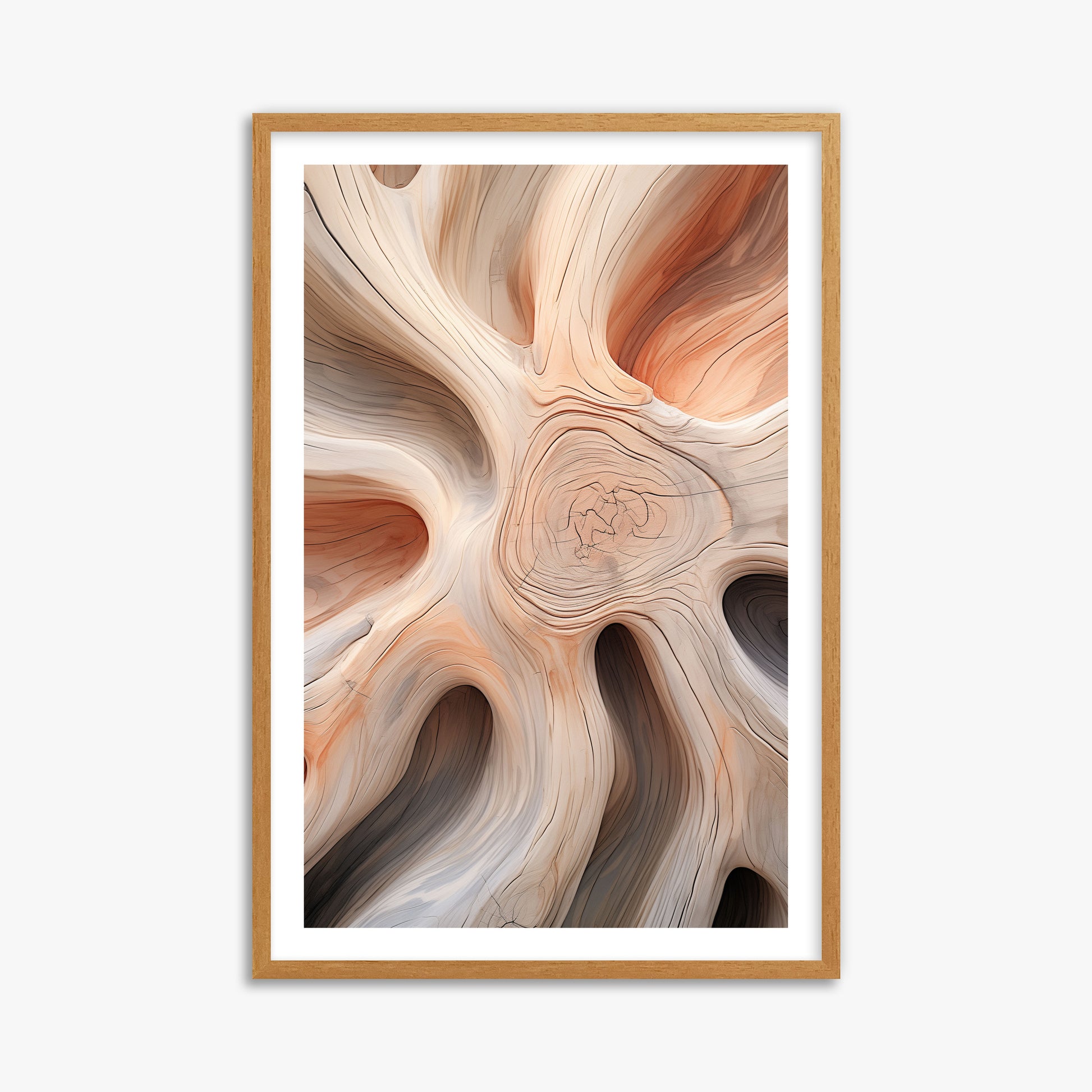 Rustic Twist, 61x91cm Framed Poster With Oak Frame