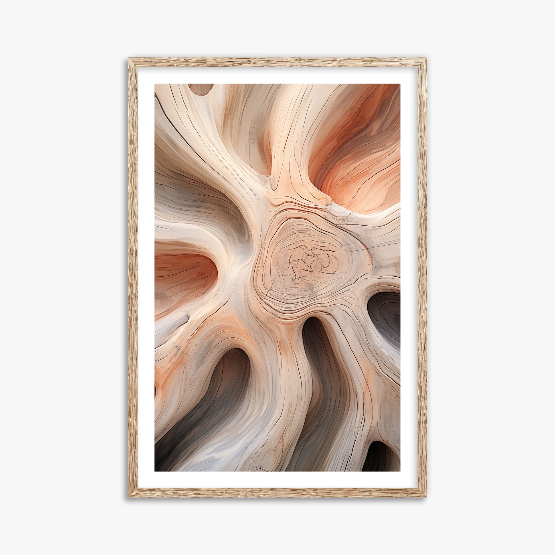 Rustic Twist, 61x91cm Framed Poster With Raw Oak Frame