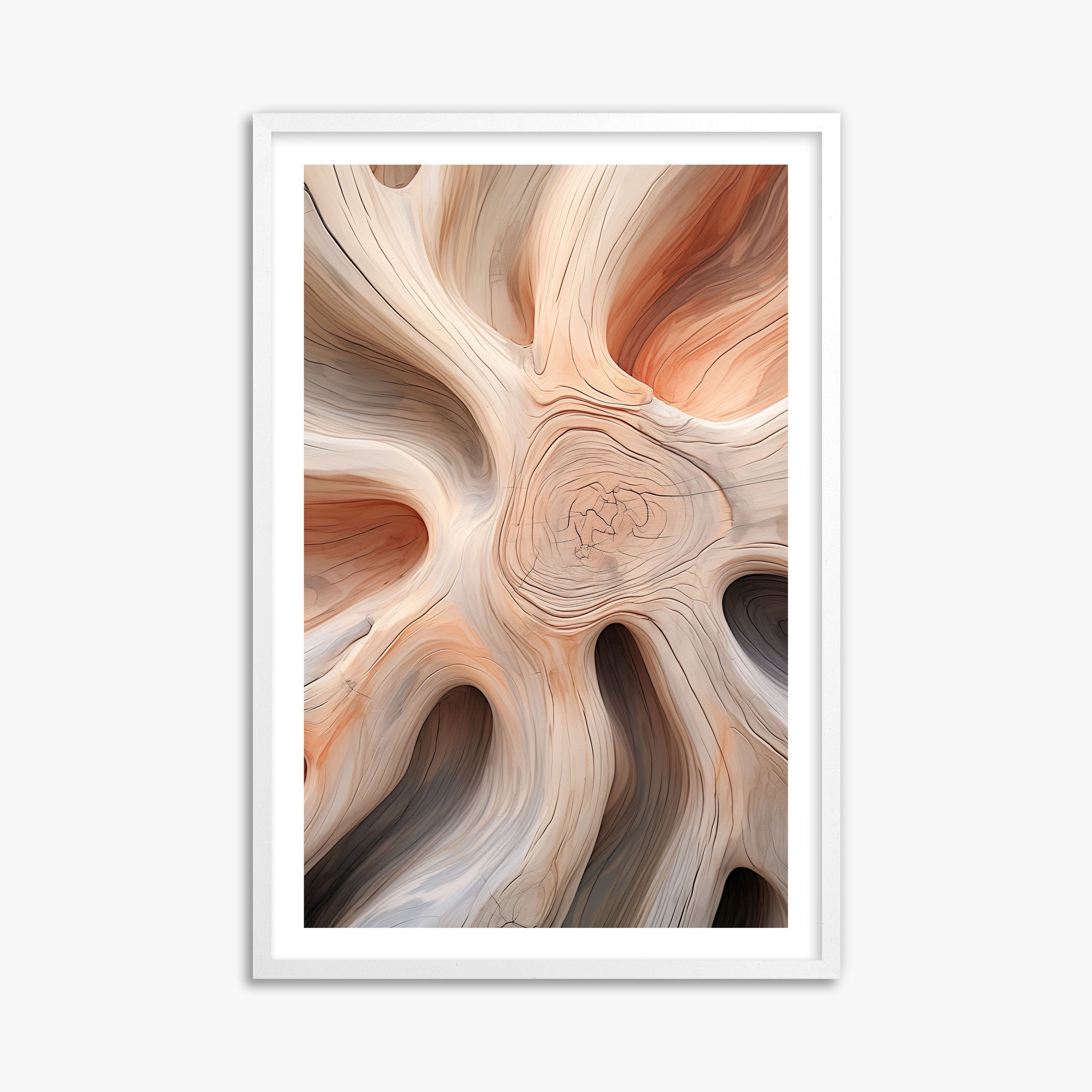 Rustic Twist, 61x91cm Framed Poster With White Frame