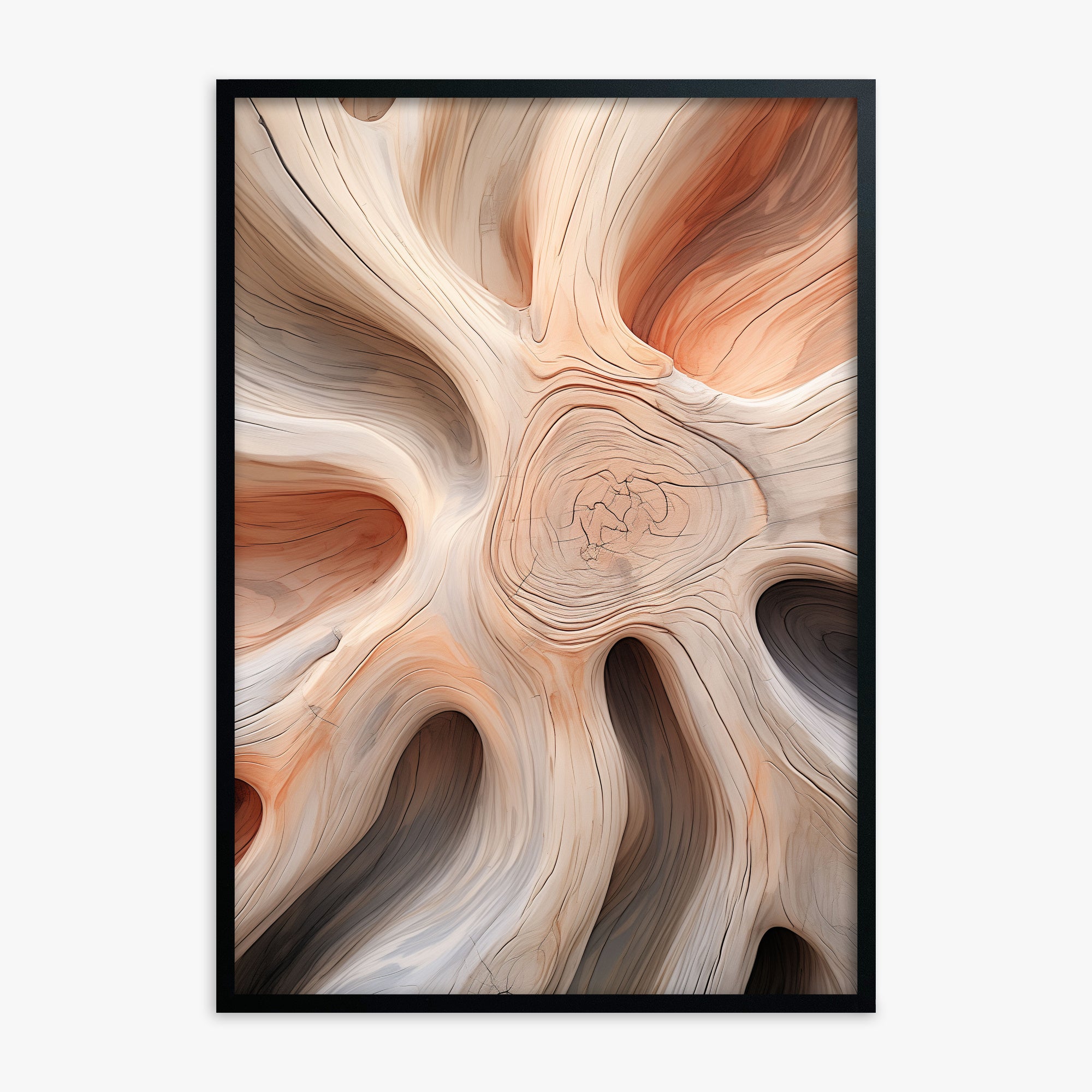 Rustic Twist, Black Framed Poster With Black Frame