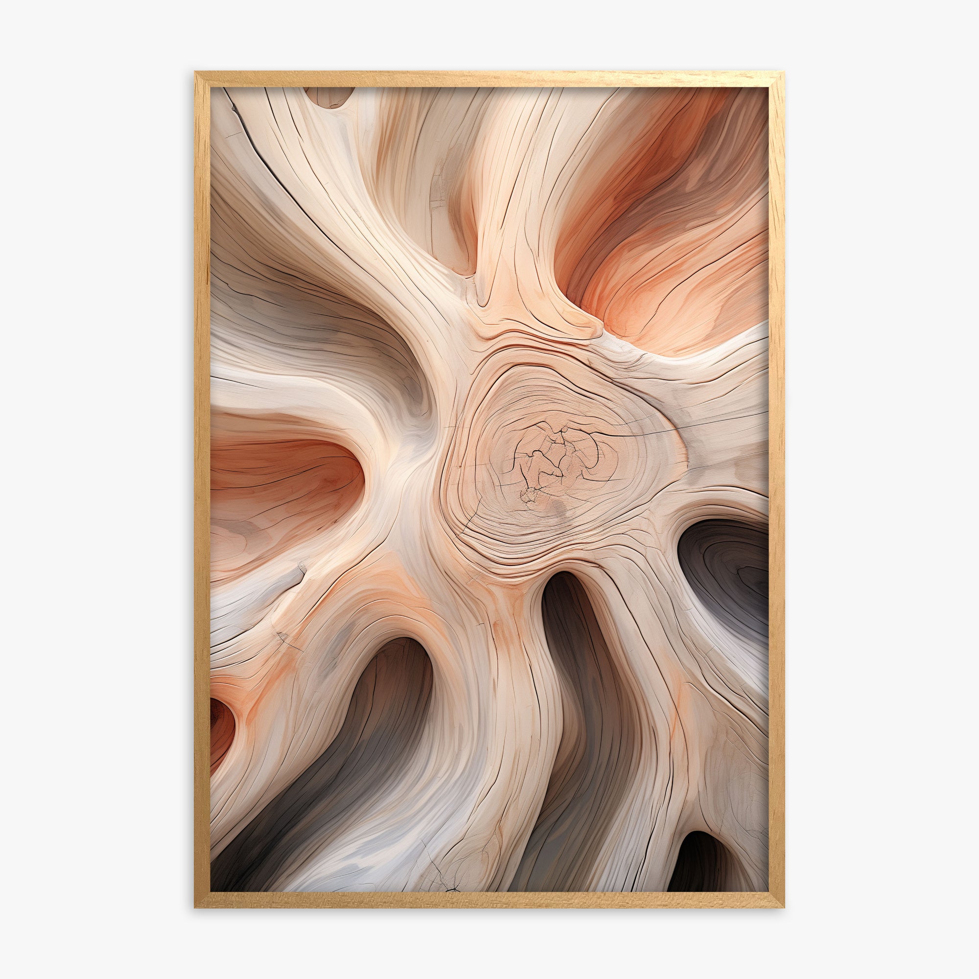 Rustic Twist, Oak Framed Poster With Oak Frame