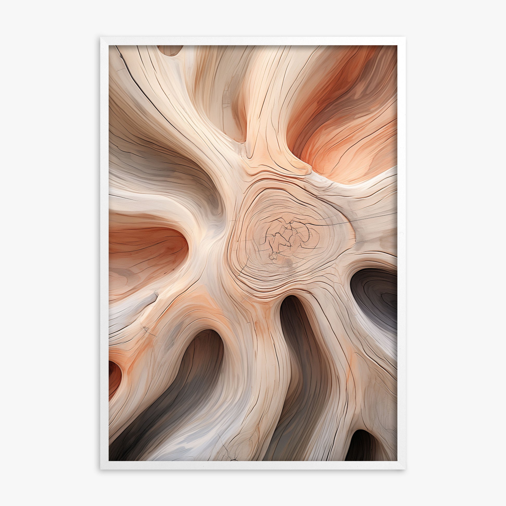 Rustic Twist, White Framed Poster With White Frame