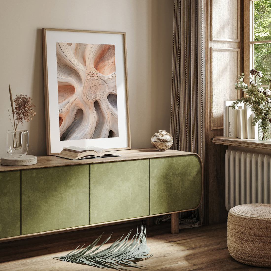 Rustic Twist, 50x70cm Framed Poster With Black Frame