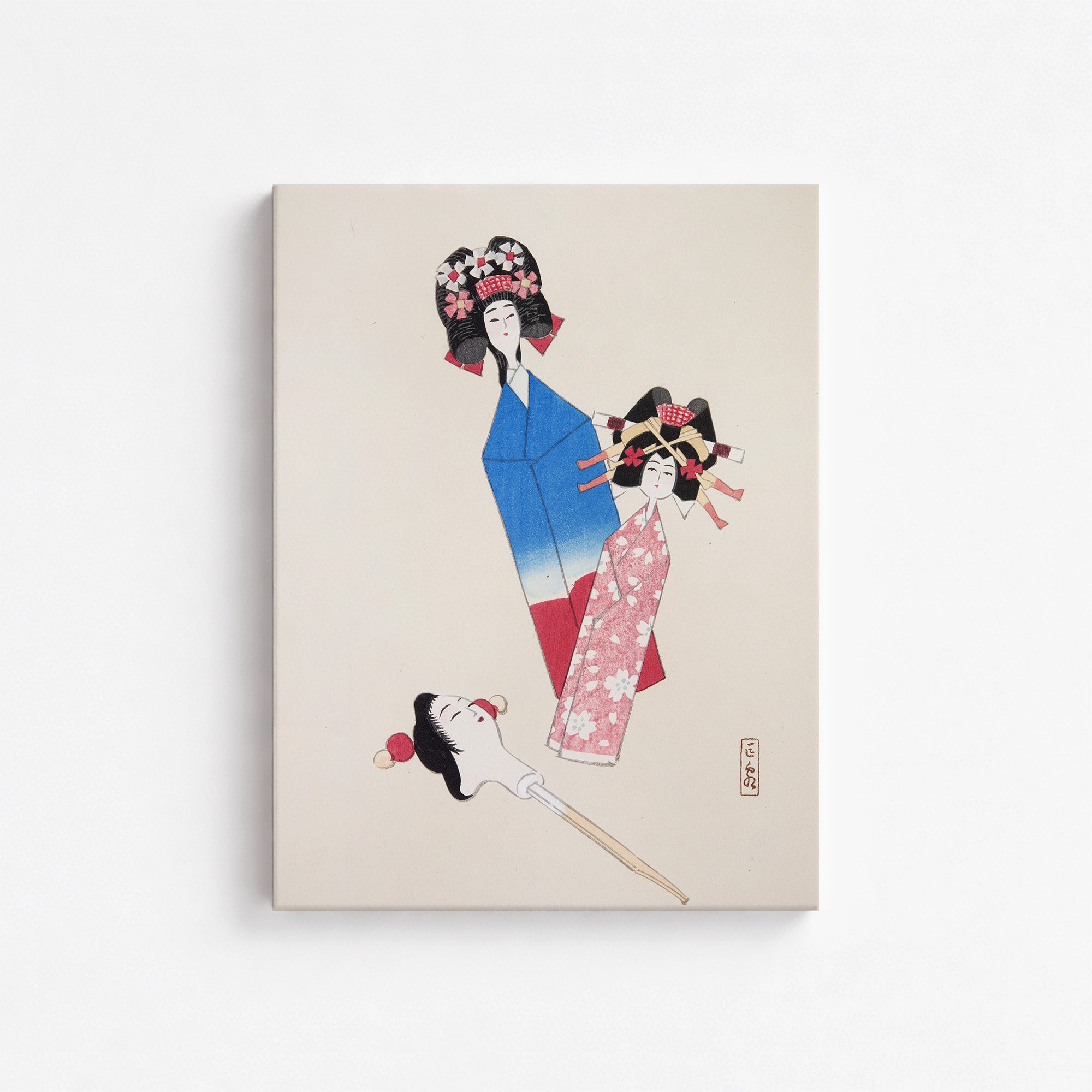 Kyosen's Collected Illustrations of Japanese Toys Nr. 1 ("Japanese Dolls Ensemble")