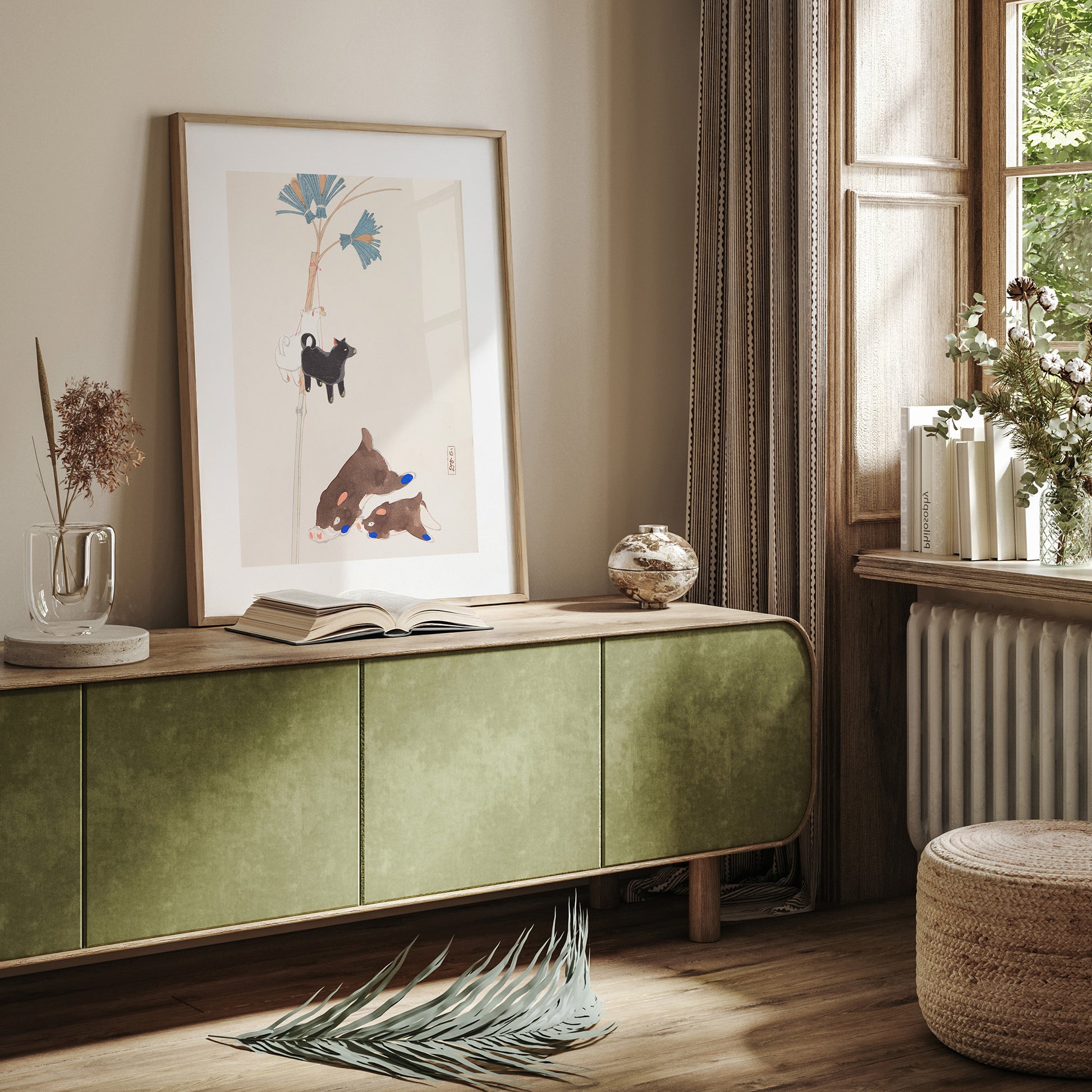 Design Concept No. 23 for Kawasaki Kyosen: Kyosen’s Collected Illustrations of Japanese Toys Nr. 2 ("Japanese Festival Trinkets") Japanese Wall Art