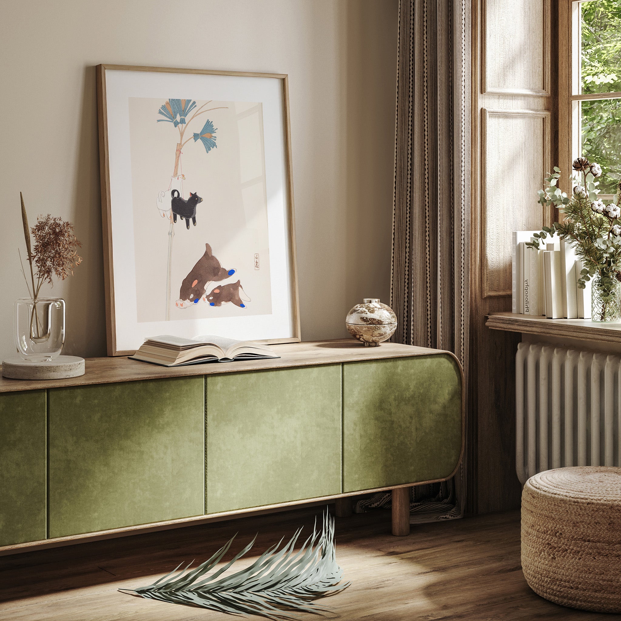 Design Concept No. 23 for Kawasaki Kyosen: Kyosen’s Collected Illustrations of Japanese Toys Nr. 2 ("Japanese Festival Trinkets") Japanese Wall Art