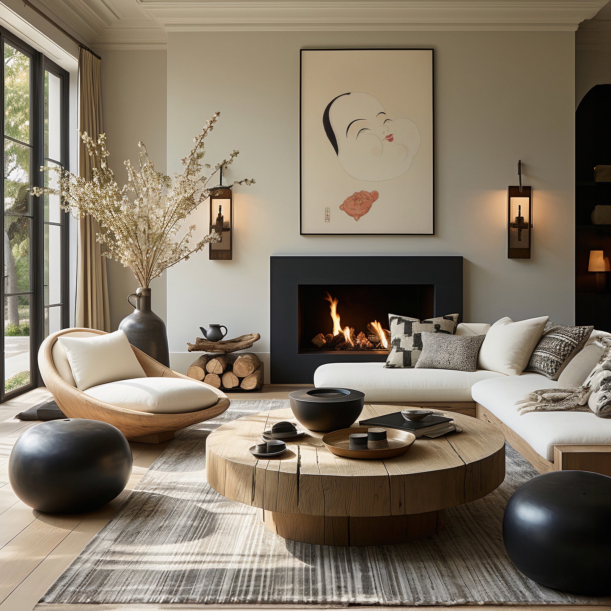 Design Concept No. 39 for Kawasaki Kyosen: Kyosen’s Collected Illustrations of Japanese Toys Nr. 4 ("Joyful Spirit Mask") Japanese Wall Art