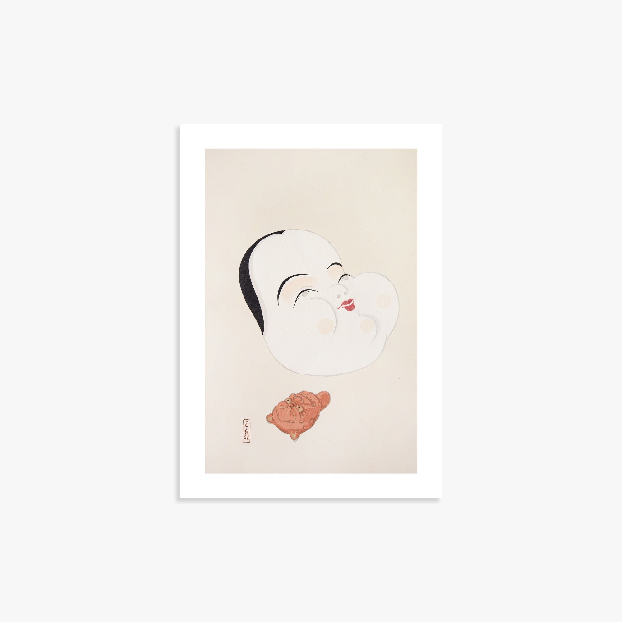 Kyosen's Collected Illustrations of Japanese Toys Nr. 4 ("Joyful Spirit Mask")