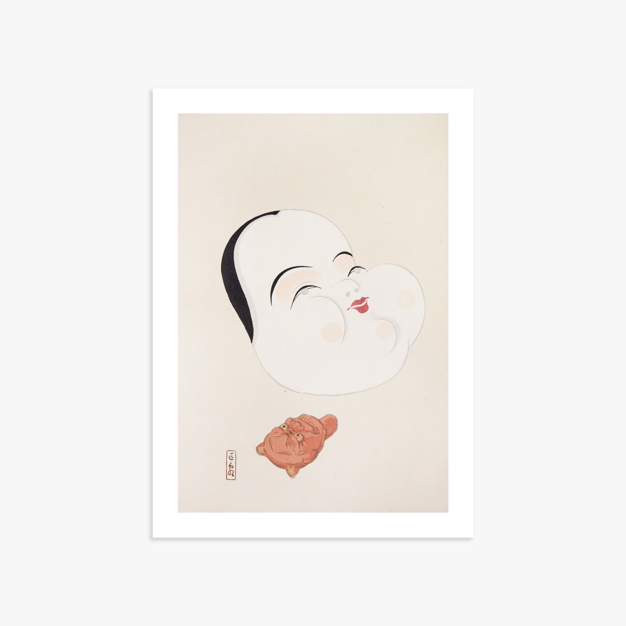 Kyosen's Collected Illustrations of Japanese Toys Nr. 4 ("Joyful Spirit Mask")