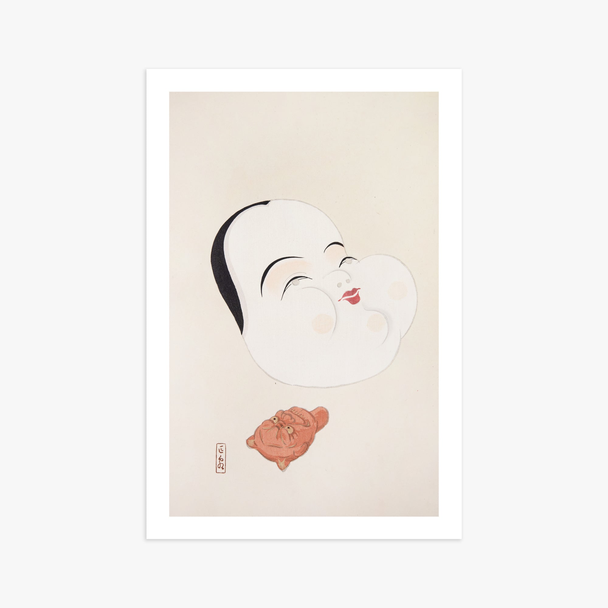 Kyosen's Collected Illustrations of Japanese Toys Nr. 4 ("Joyful Spirit Mask")