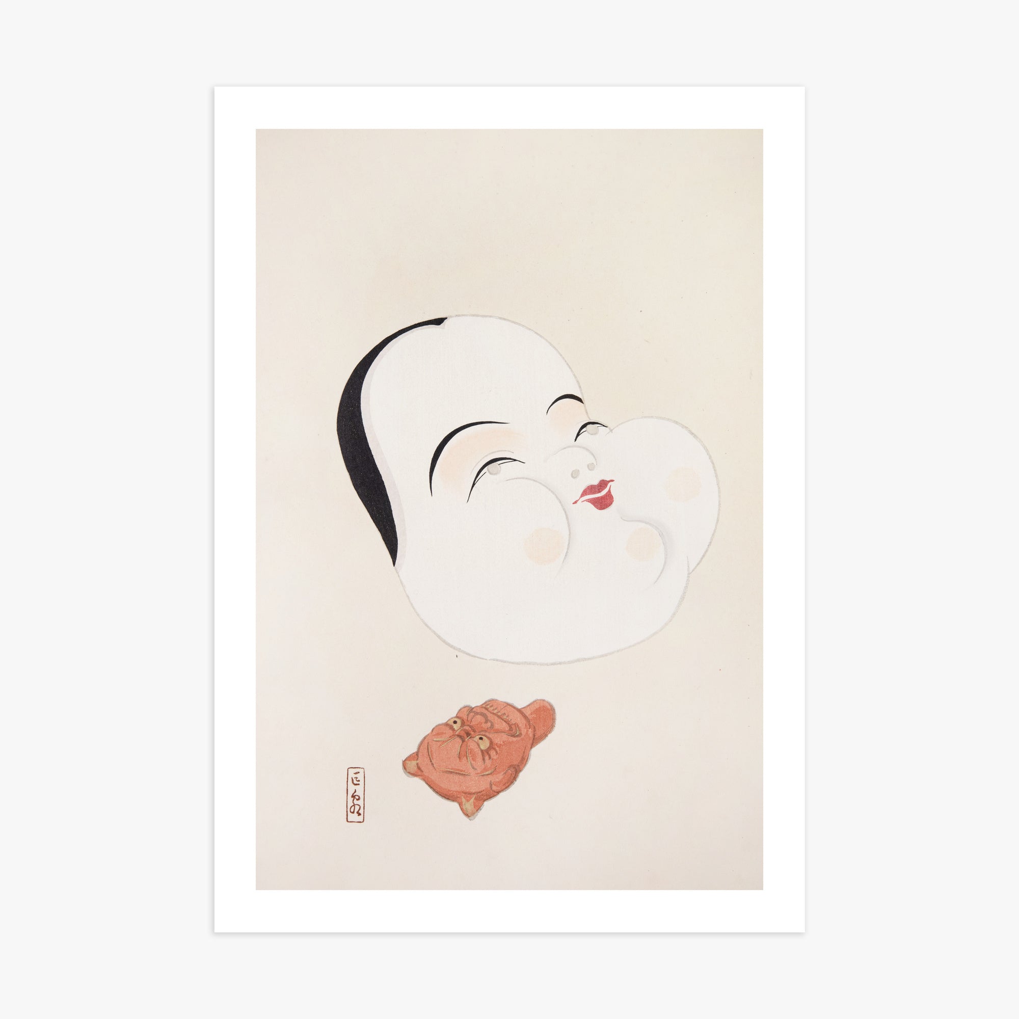 Kyosen's Collected Illustrations of Japanese Toys Nr. 4 ("Joyful Spirit Mask")