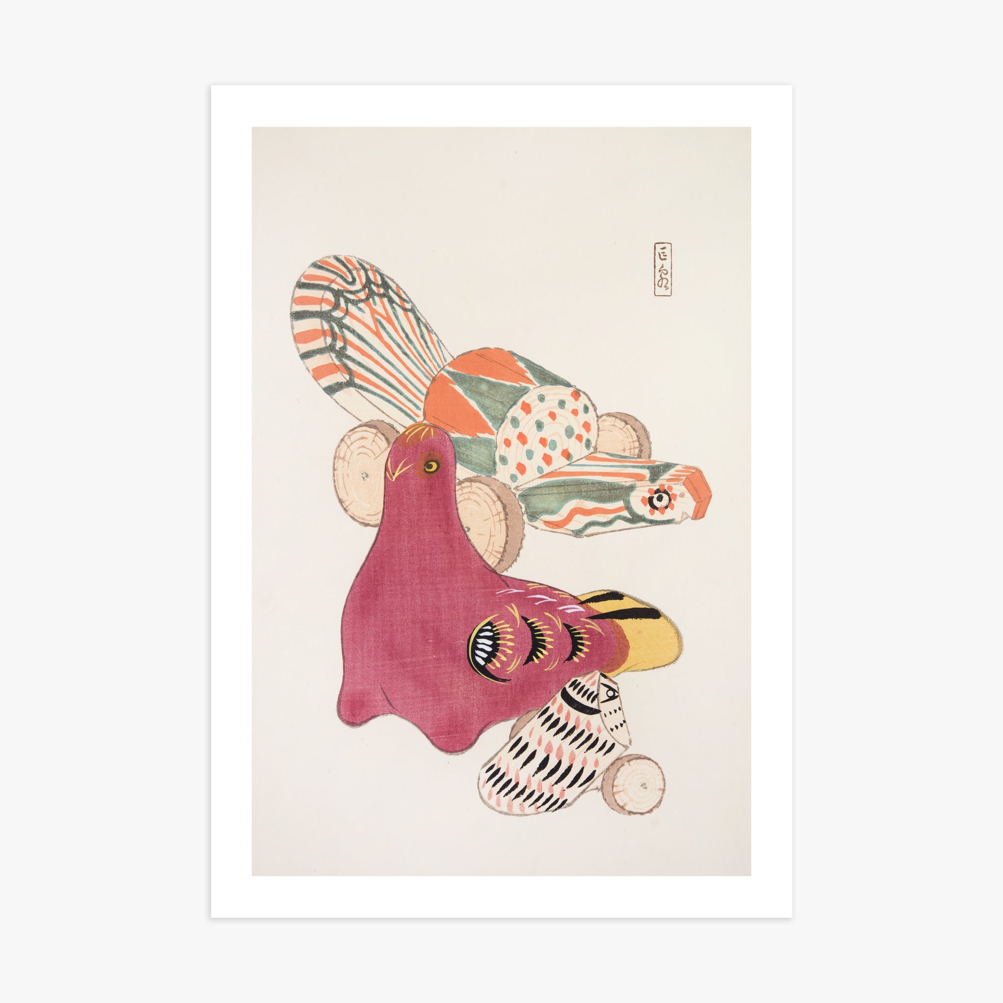 Kyosen's Collected Illustrations of Japanese Toys Nr. 6 ("Patchwork Bird")