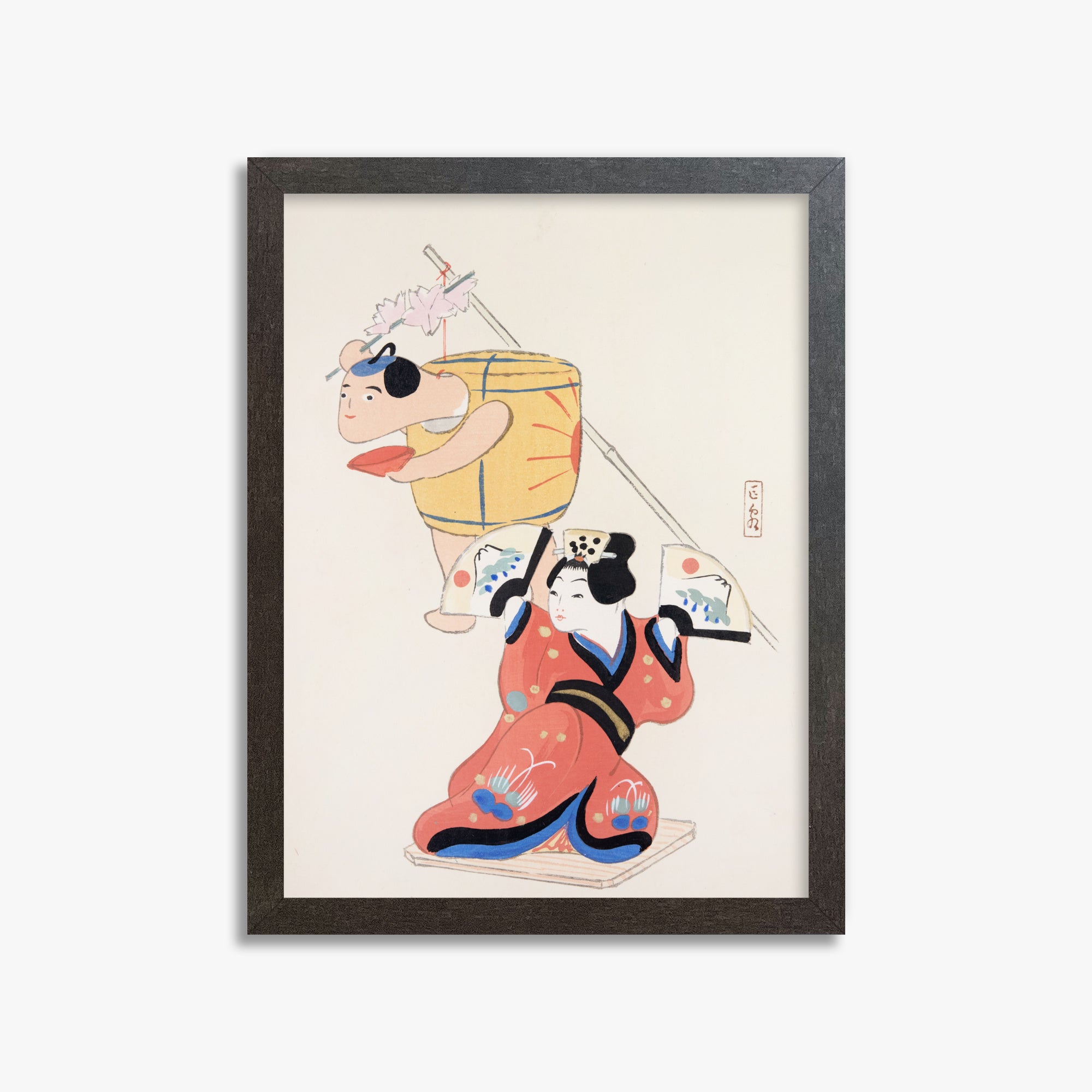 Illustrazioni raccolte di giocattoli giapponesi di Kyosen n. 10 ("Danzatrici del festival")