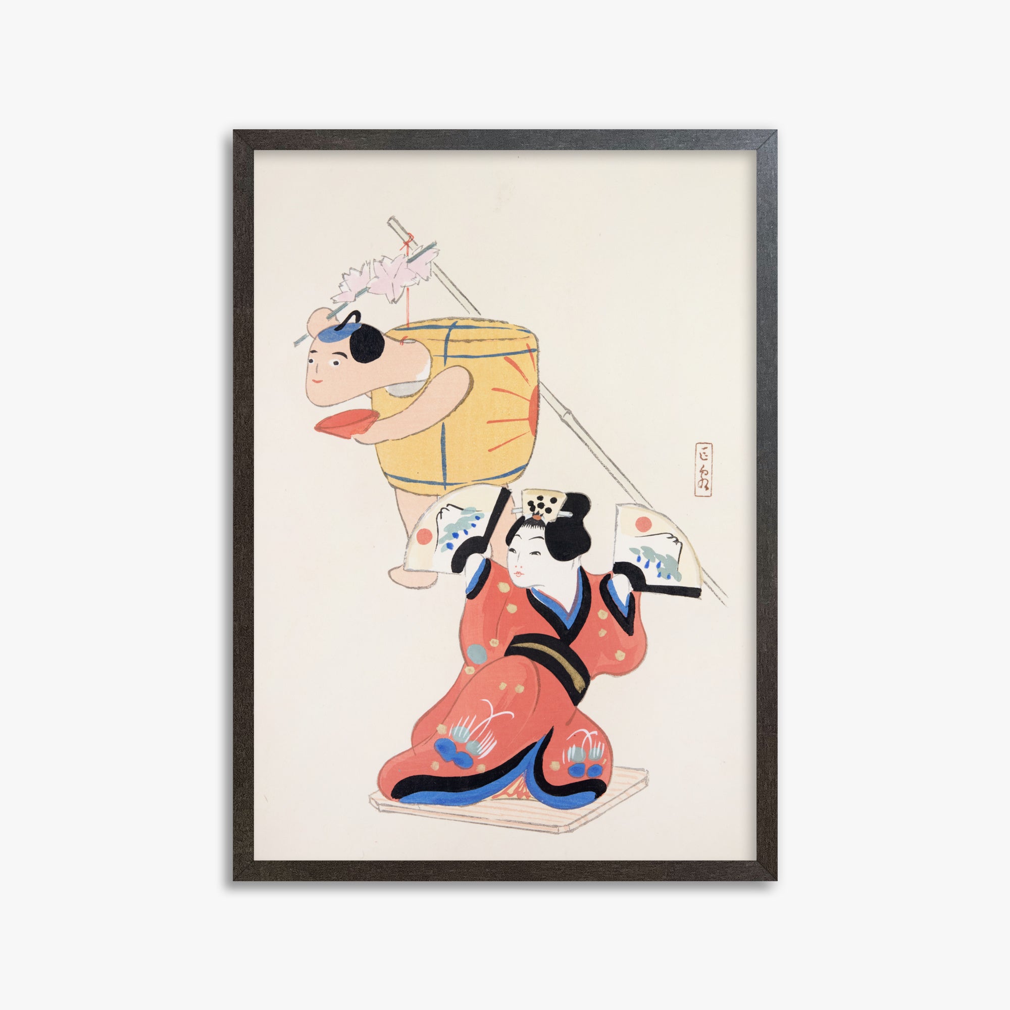 Illustrazioni raccolte di giocattoli giapponesi di Kyosen n. 10 ("Danzatrici del festival")