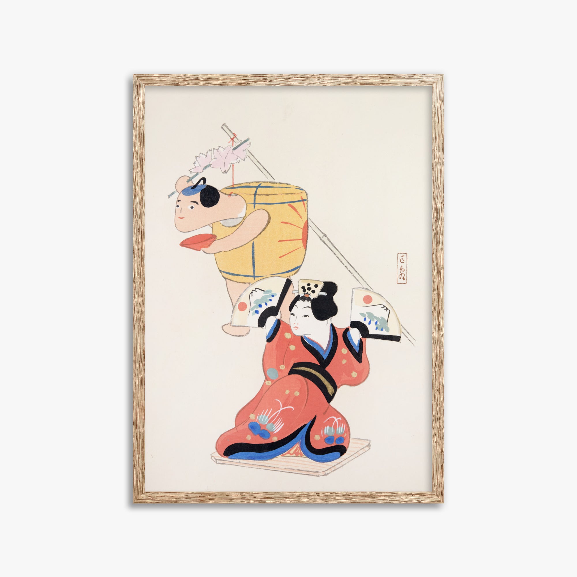 Illustrazioni raccolte di giocattoli giapponesi di Kyosen n. 10 ("Danzatrici del festival")