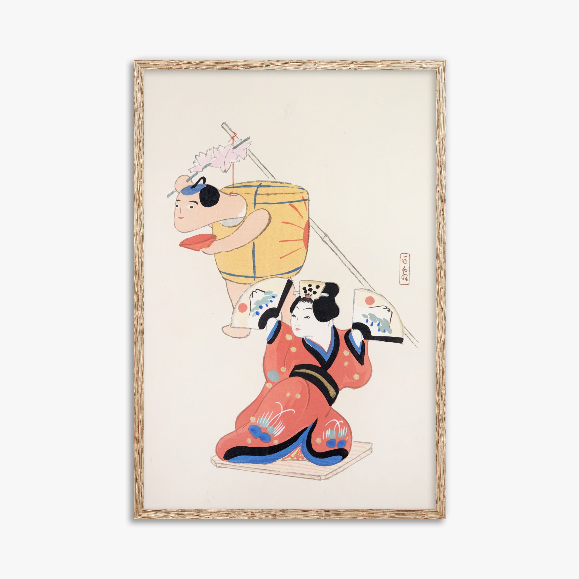 Illustrazioni raccolte di giocattoli giapponesi di Kyosen n. 10 ("Danzatrici del festival")