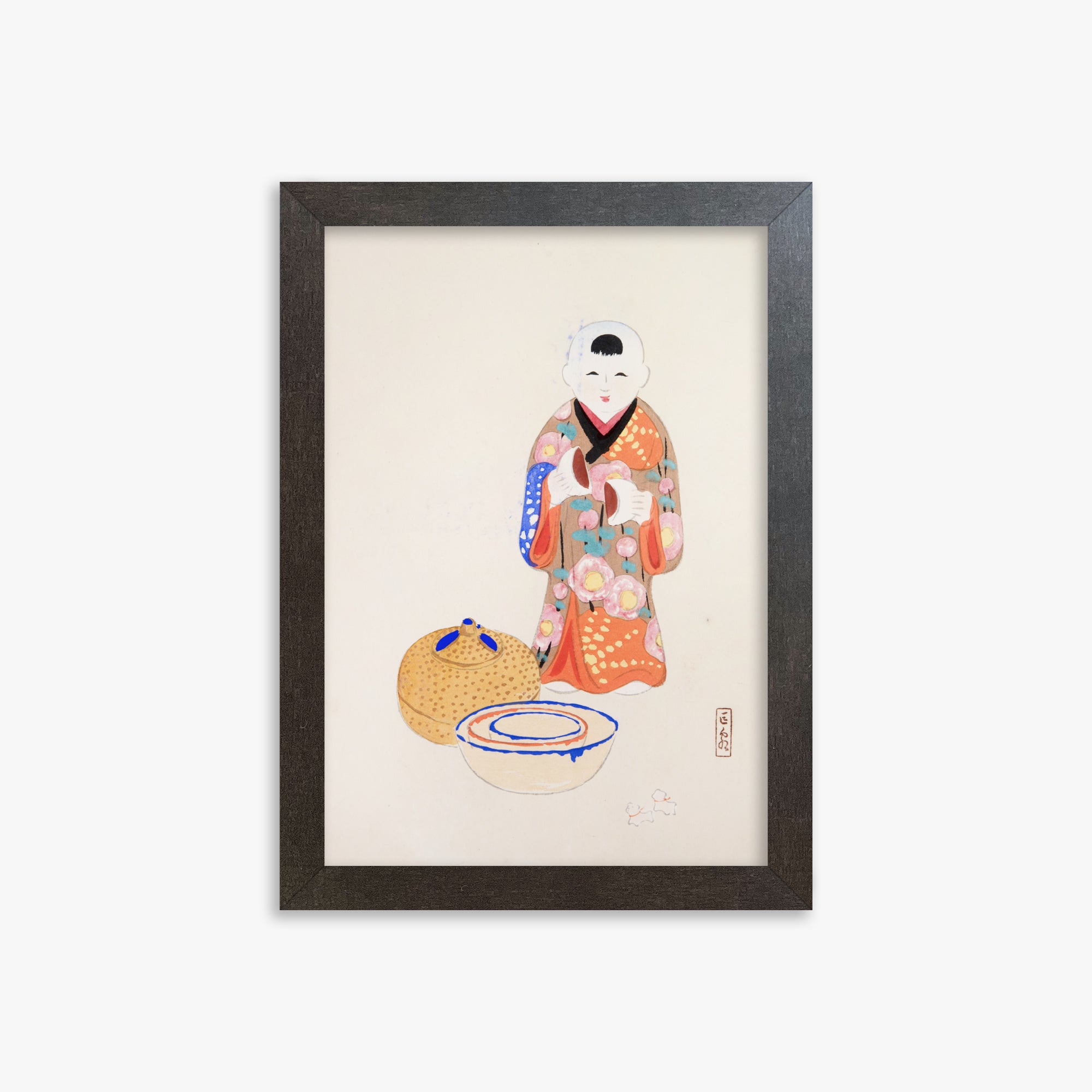 Illustrazioni raccolte di giocattoli giapponesi di Kyosen n. 16 ("Cerimonia del tè serena")